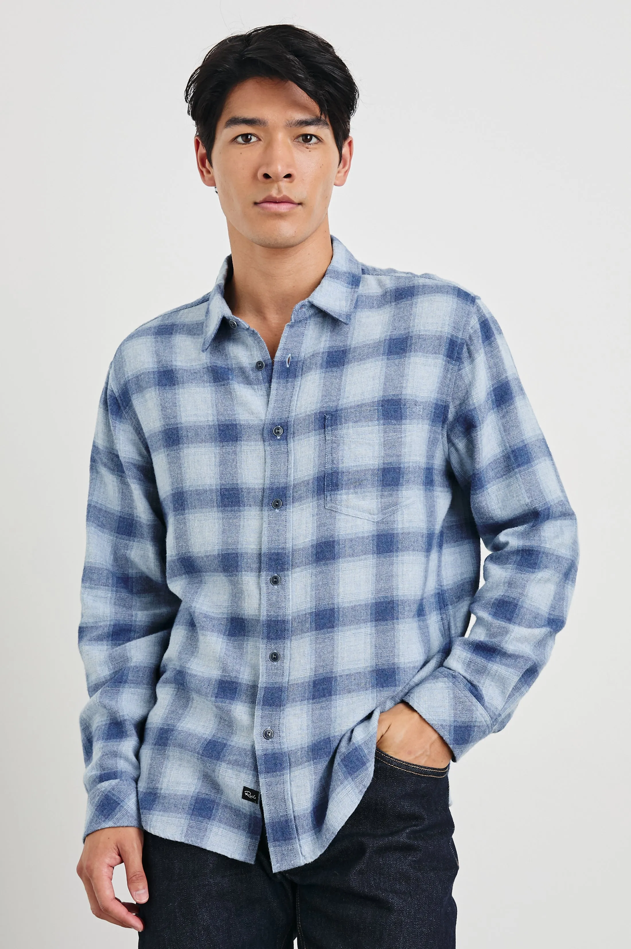 LENNOX SHIRT - WATERFALL SHADOW sold by Rails
