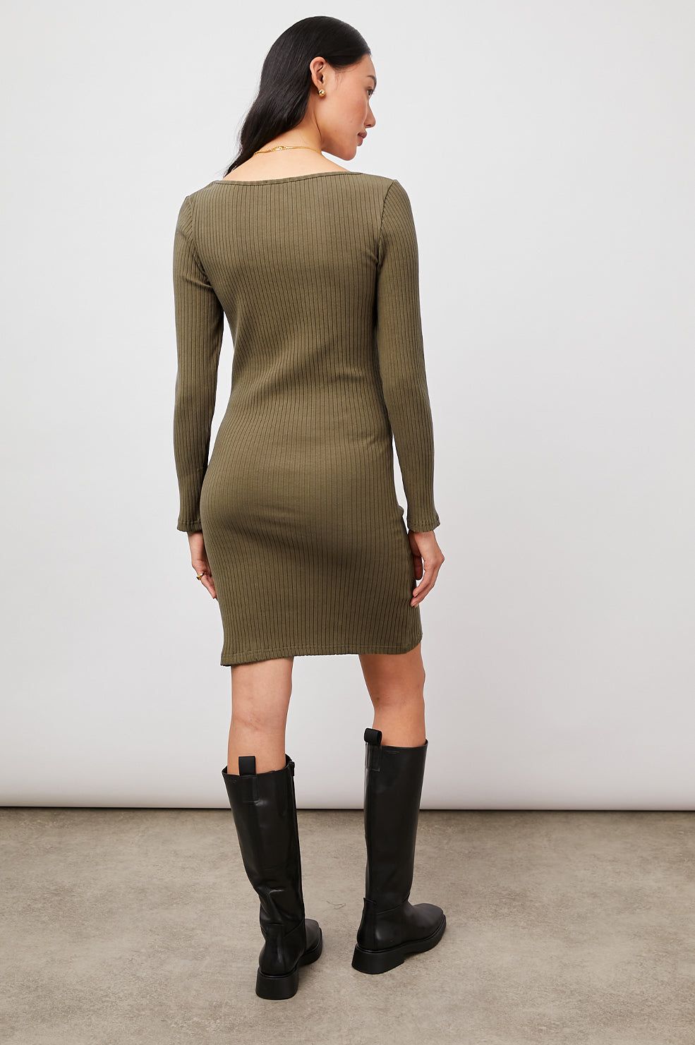 YARA DRESS - OLIVE sold by Rails product image thumbnail 3