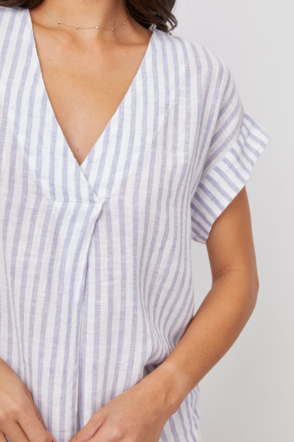 NALA TOP - BLUE IRIS STRIPE sold by Rails product image thumbnail 2