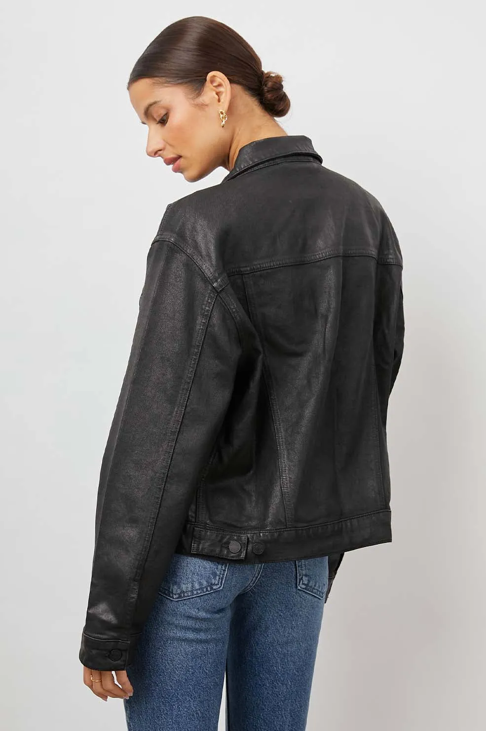 MULHOLLAND JACKET - COATED NOIR sold by Rails product image thumbnail 4