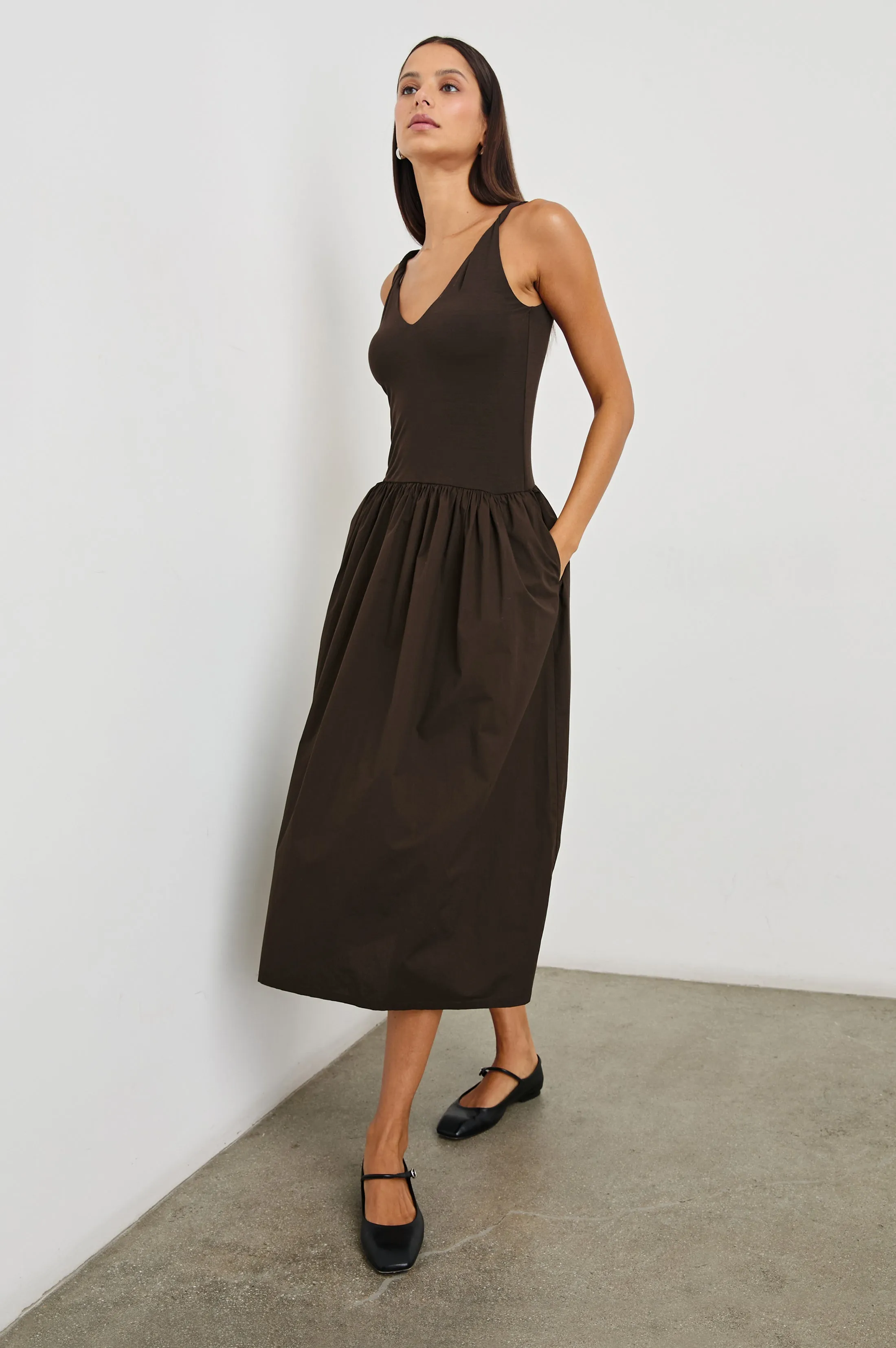 FRANCA DRESS - ESPRESSO sold by Rails product image thumbnail 3