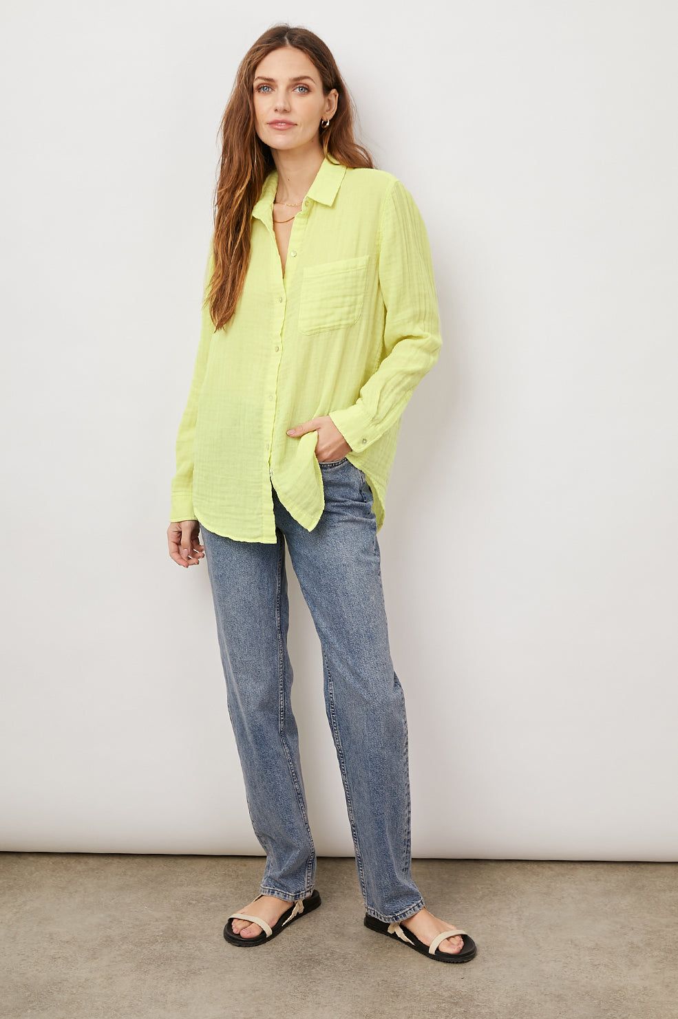ELLIS SHIRT - LIMON sold by Rails product image thumbnail 3