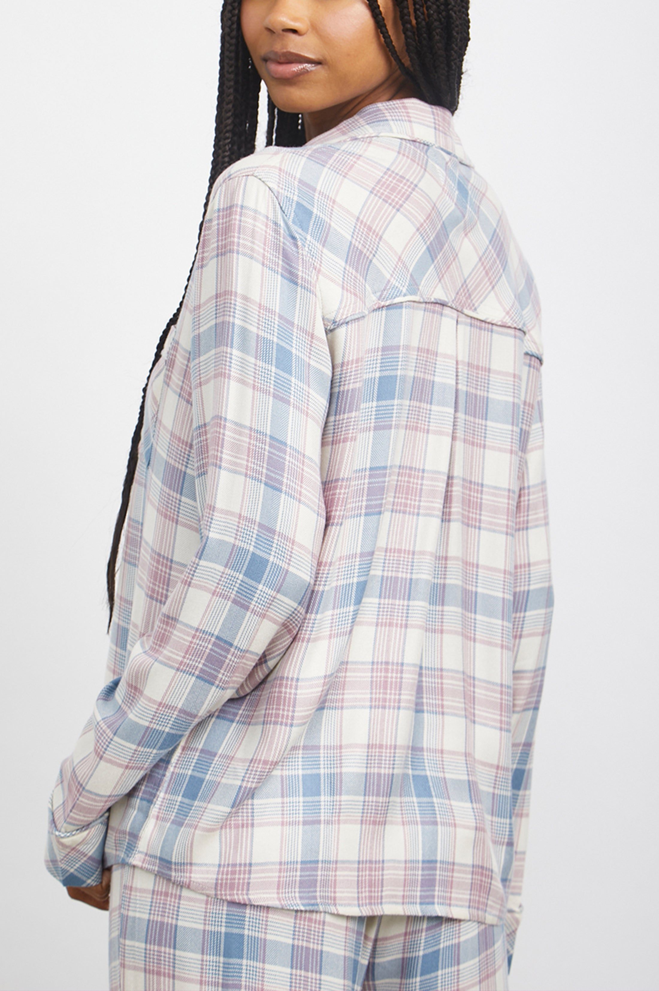 CLARA PAJAMA SET - IVORY LILAC RIVER sold by Rails product image thumbnail 5