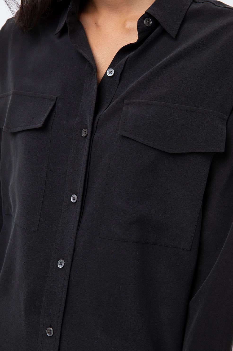 CORI SHIRT - SILK BLACK sold by Rails product image thumbnail 2