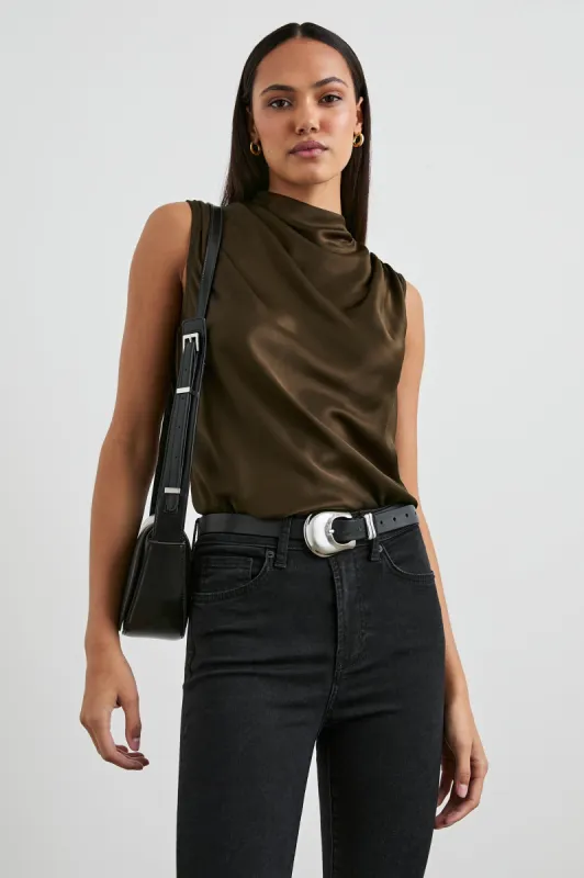 KALEEN TOP - DARK MOSS sold by Rails