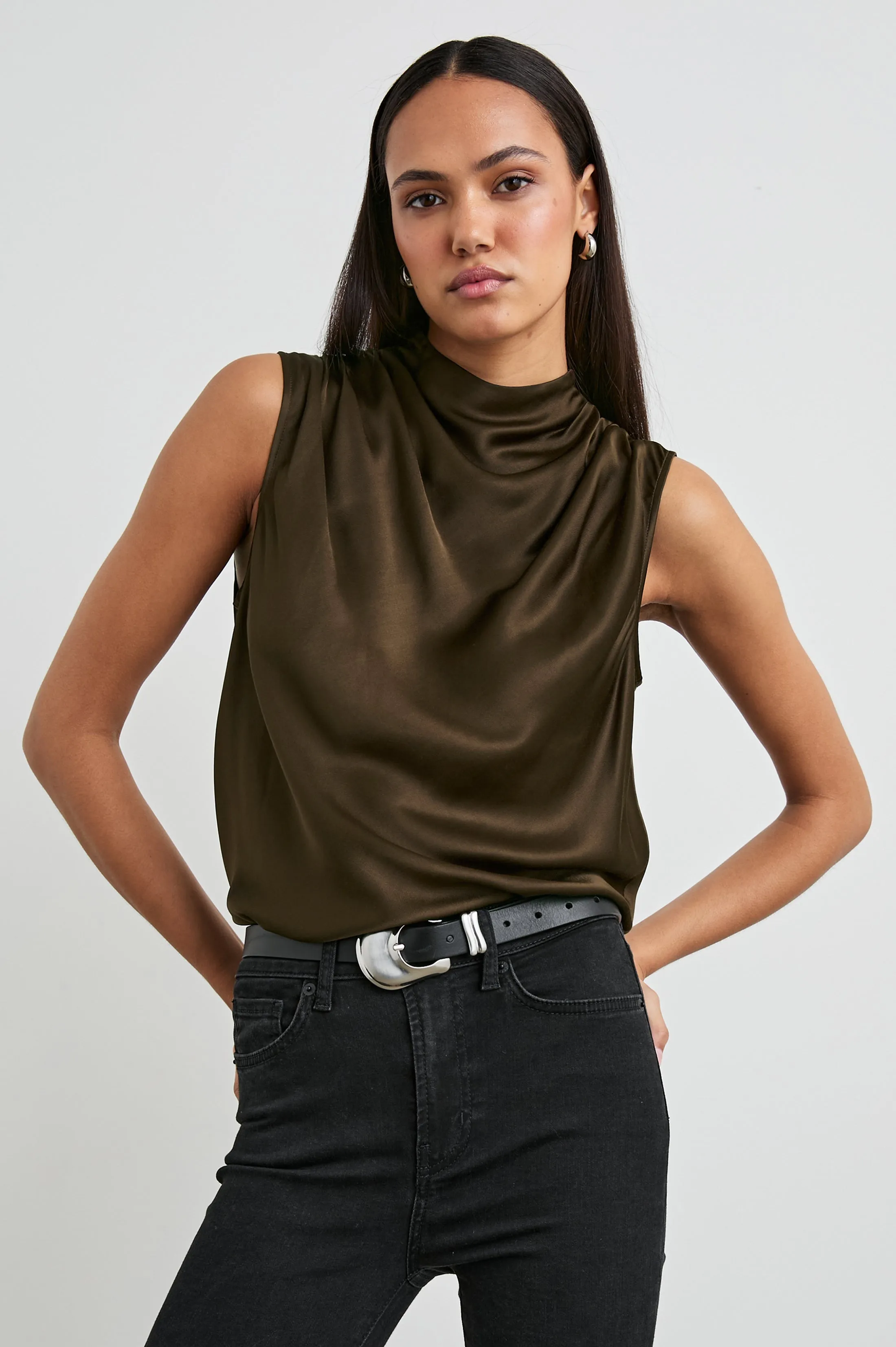 KALEEN TOP - DARK MOSS sold by Rails product image thumbnail 4