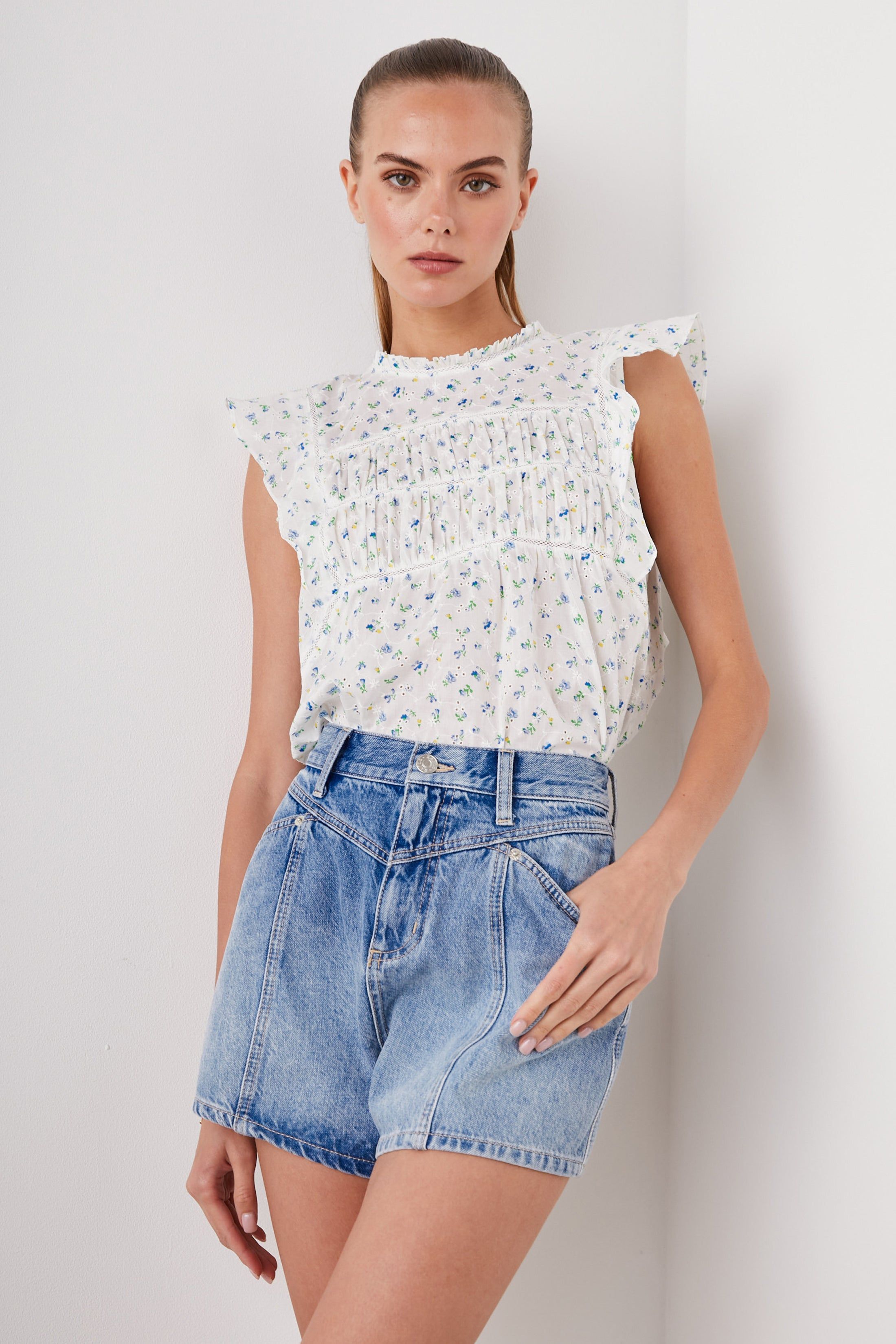 FILOMENA TOP - BLUEBELL EYELET sold by Rails product image thumbnail 4