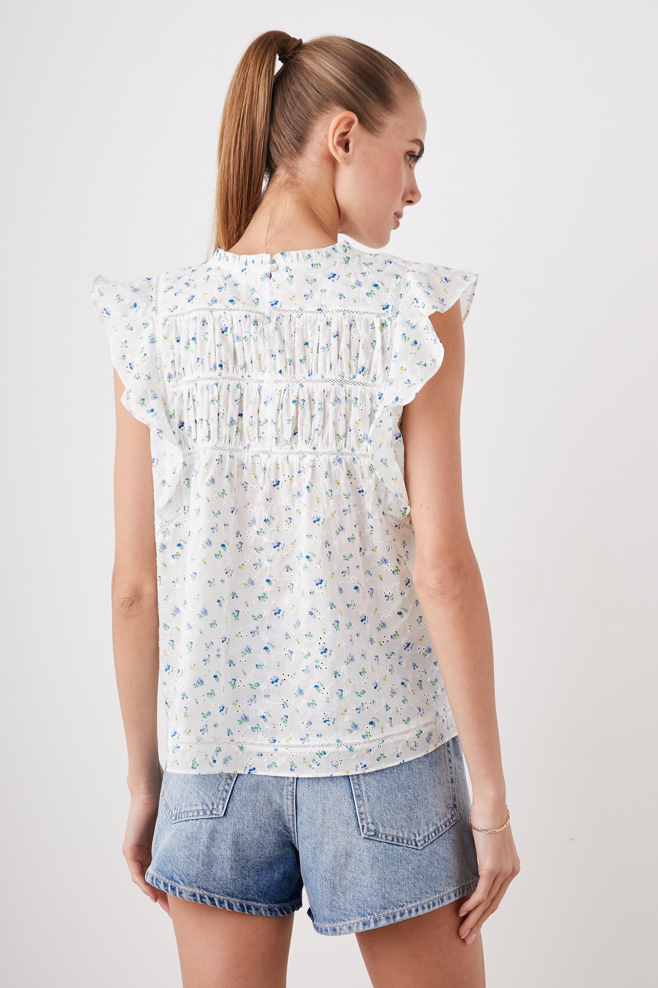 FILOMENA TOP - BLUEBELL EYELET sold by Rails product image thumbnail 6