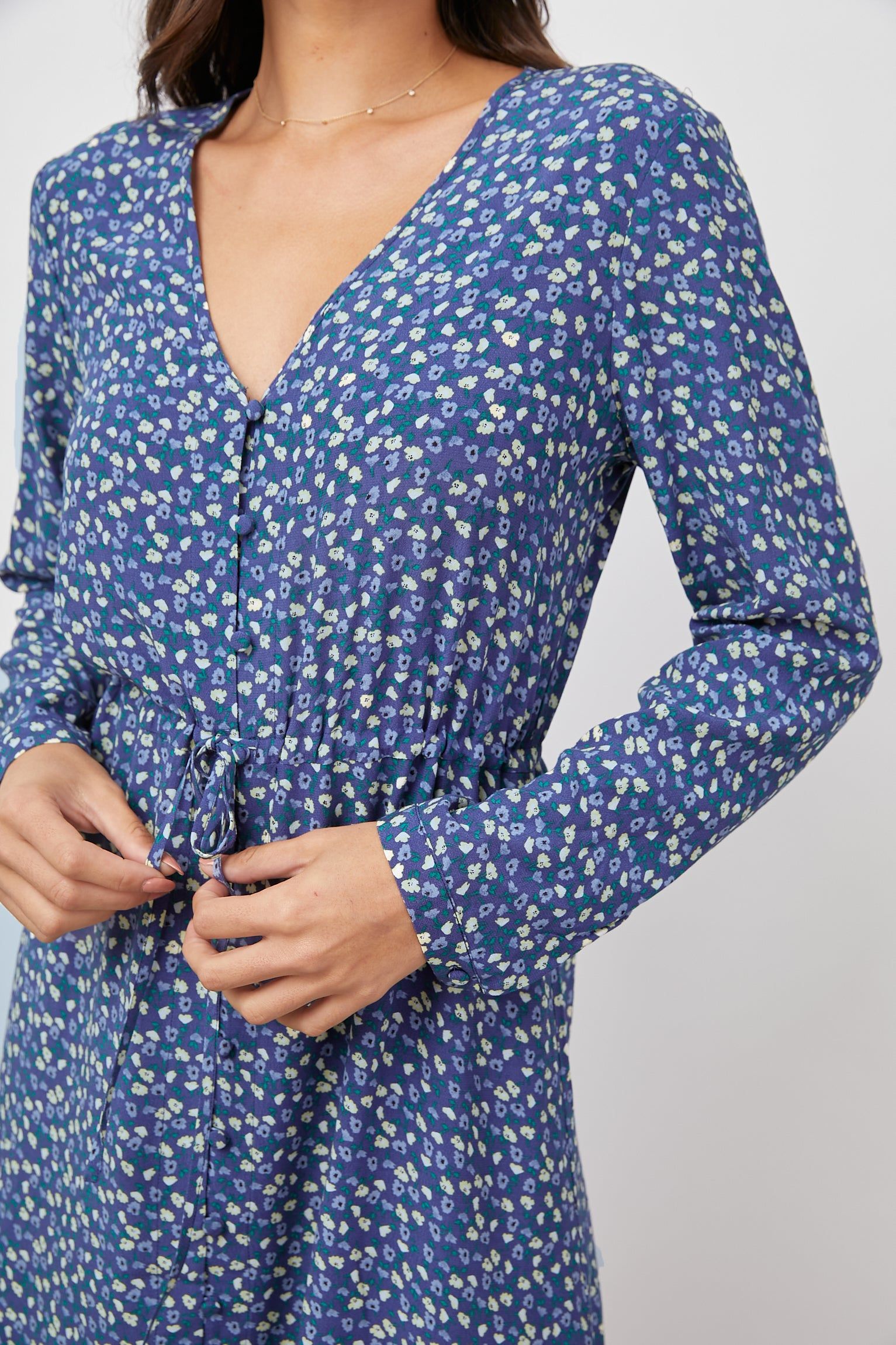 JADE DRESS - NAVY DITSY FLORAL sold by Rails product image thumbnail 3