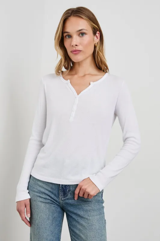 ESSENTIAL HENLEY - WHITE sold by Rails