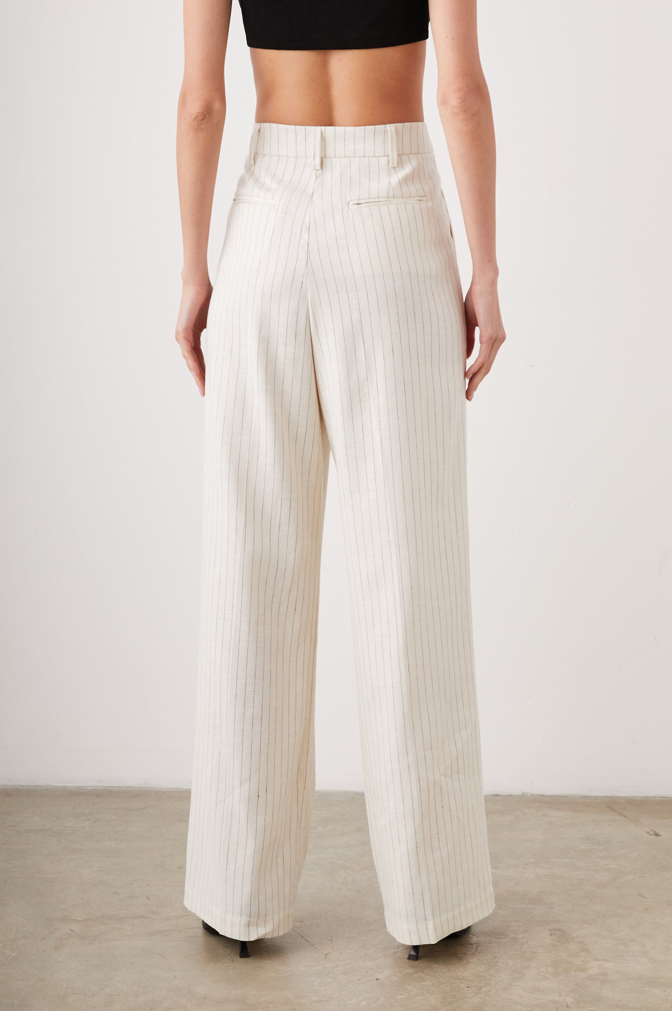 MARNIE PANT - IVORY PINSTRIPE sold by Rails product image thumbnail 5