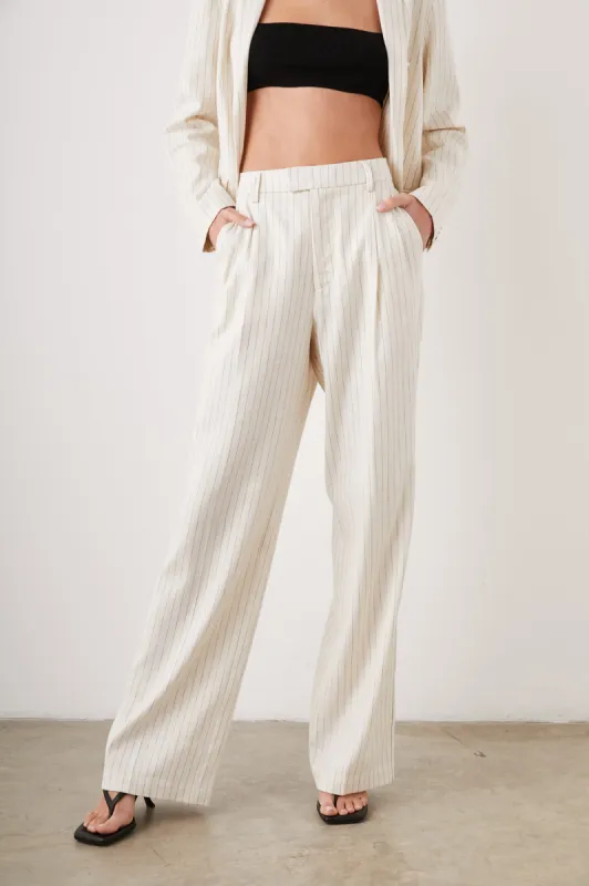 MARNIE PANT - IVORY PINSTRIPE sold by Rails