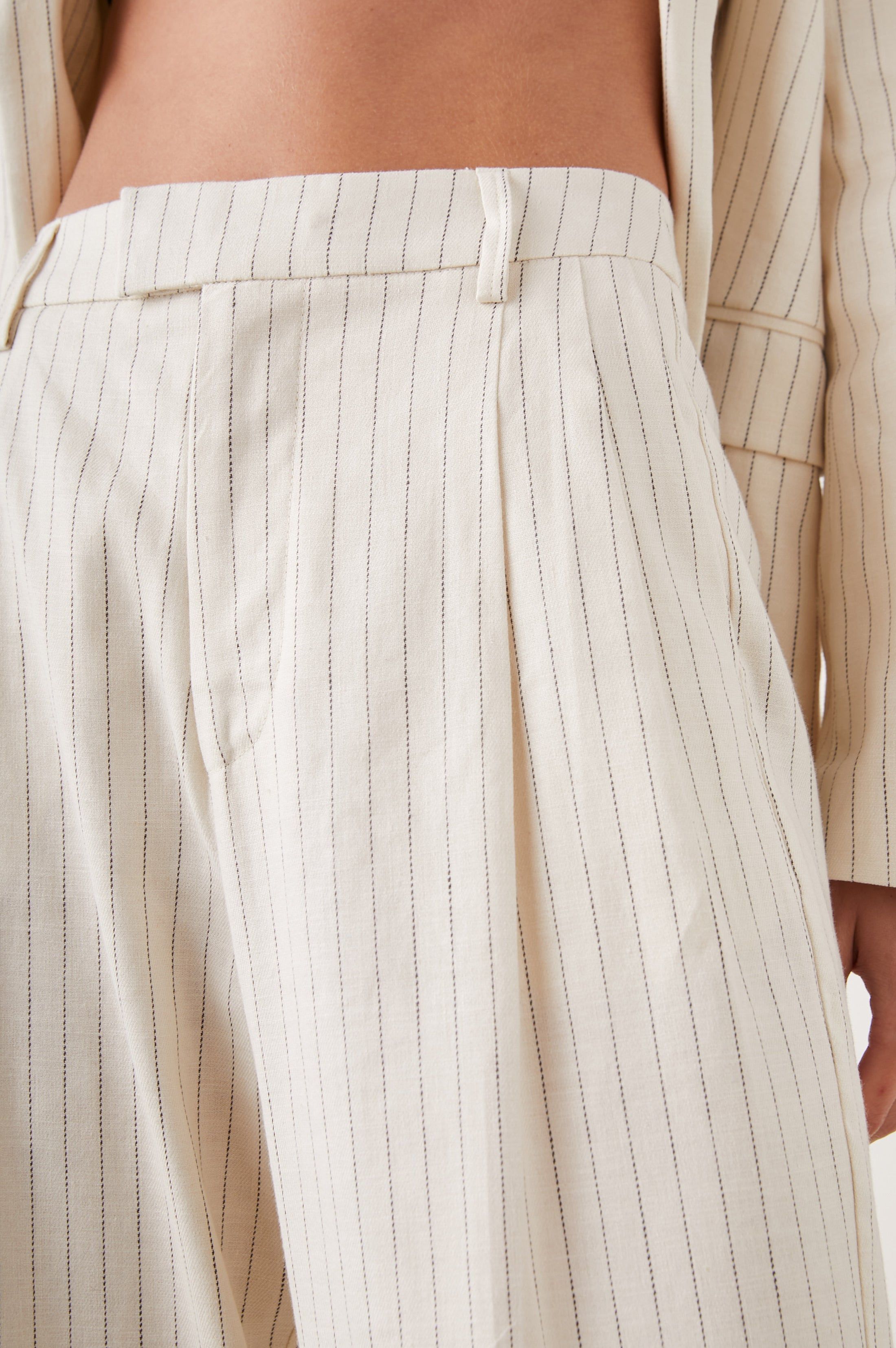 MARNIE PANT - IVORY PINSTRIPE sold by Rails product image thumbnail 3