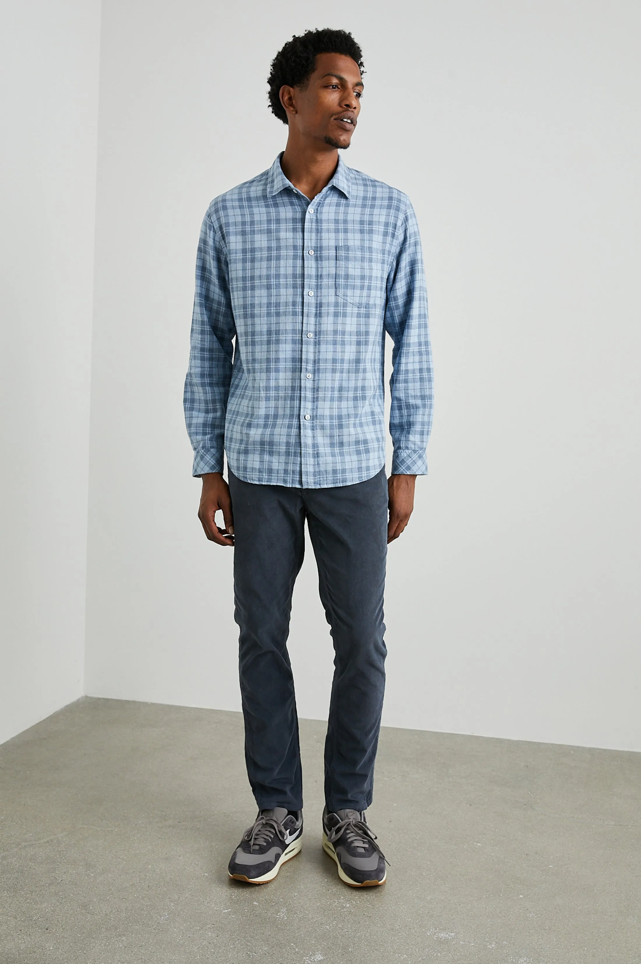WYATT SHIRT - SKY DENIM HEATHER sold by Rails product image thumbnail 3