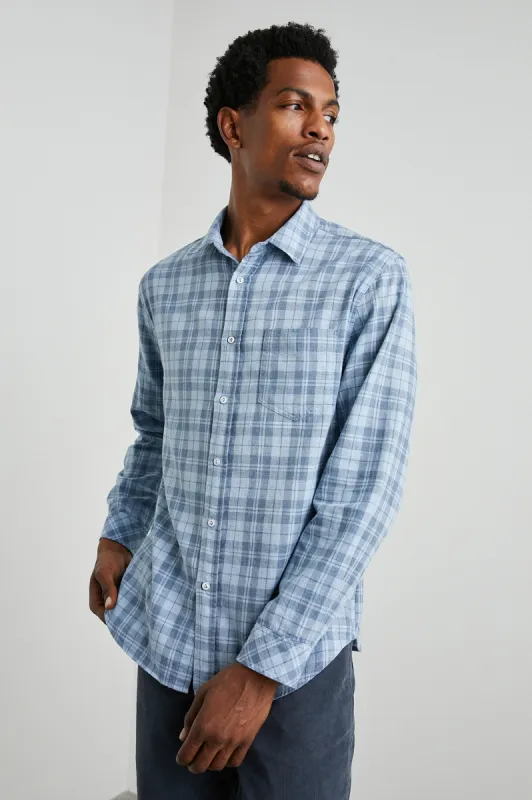 WYATT SHIRT - SKY DENIM HEATHER sold by Rails