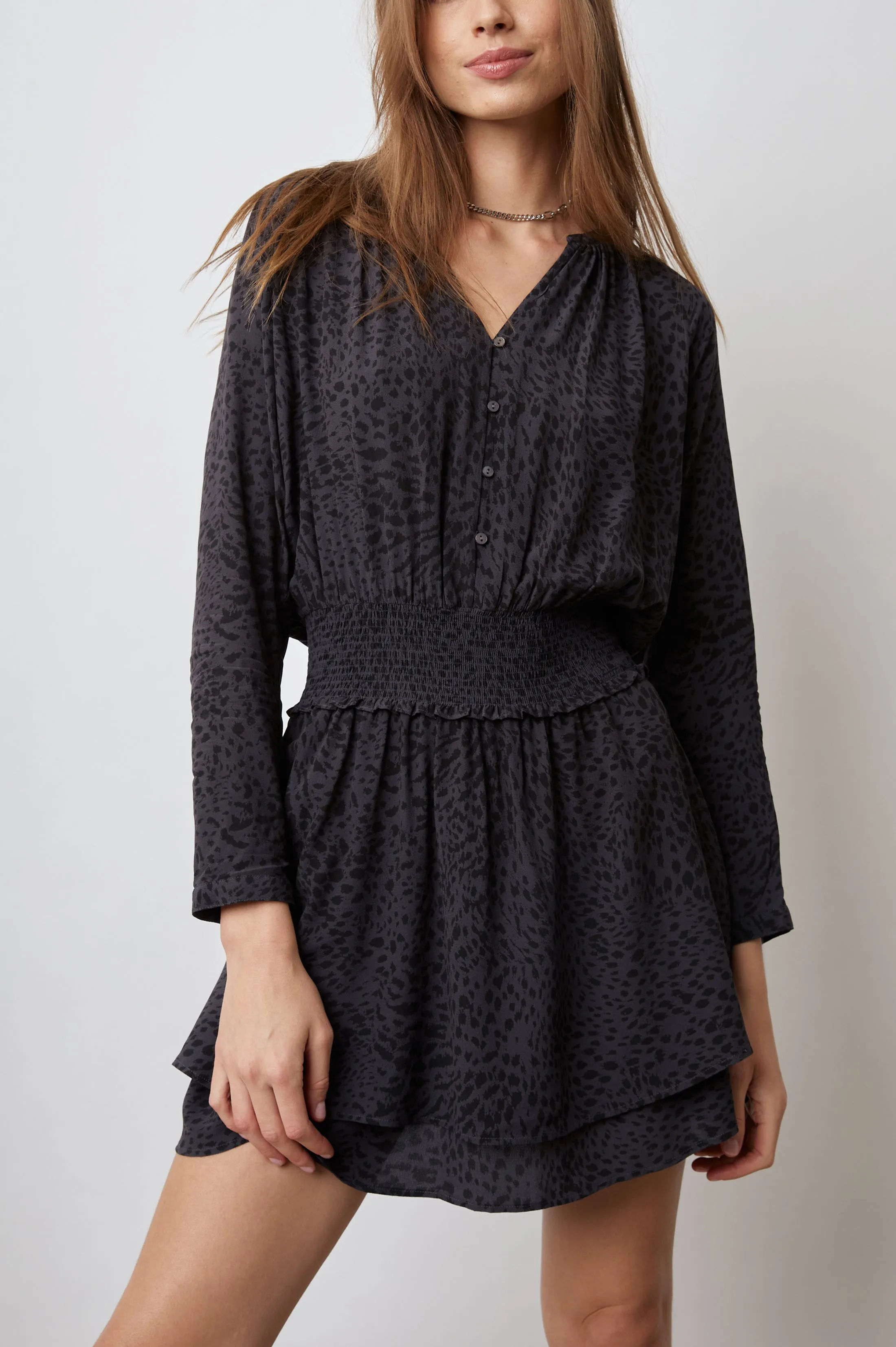 JASMINE DRESS - SPOTTED SLATE sold by Rails