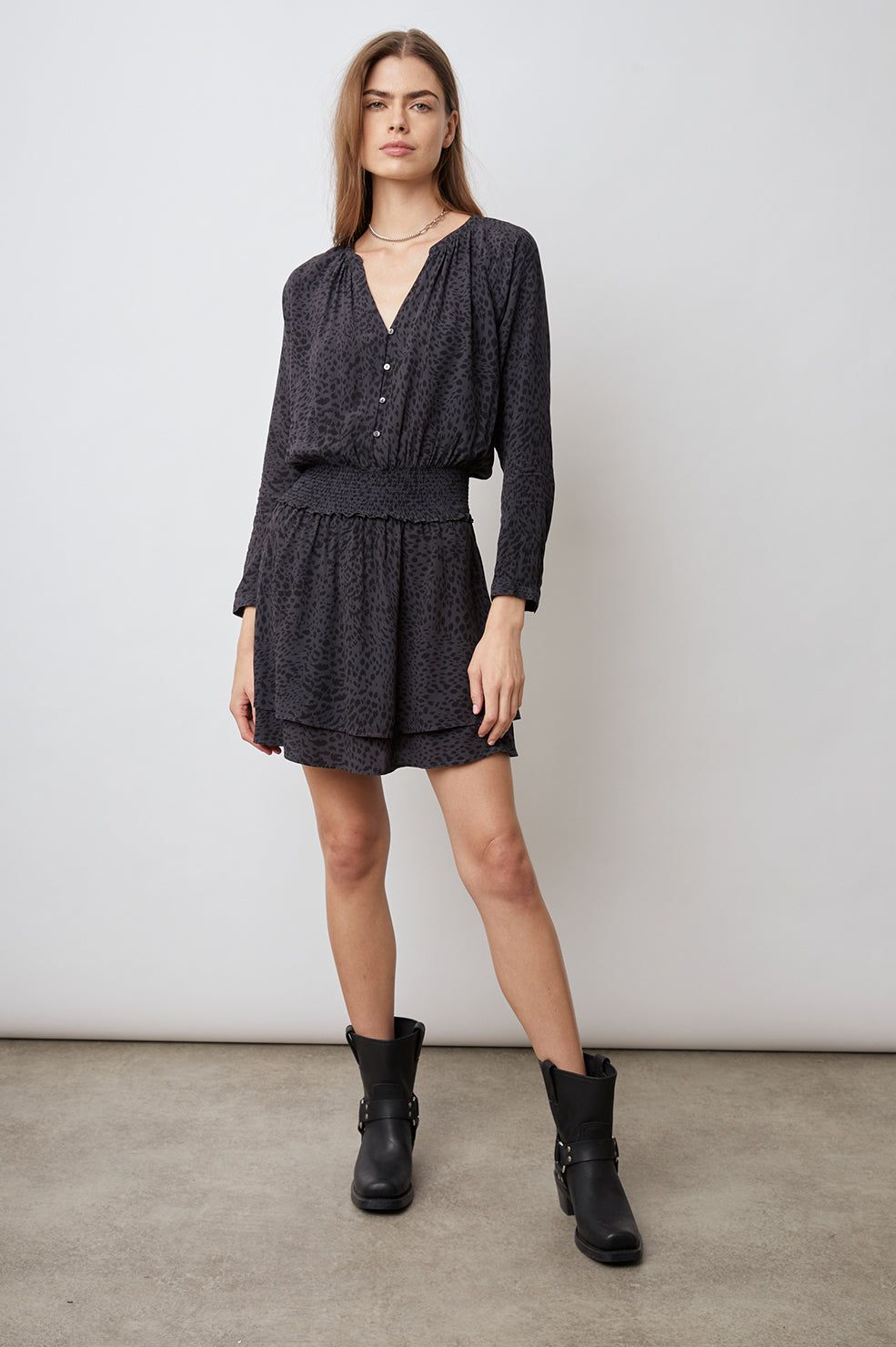 JASMINE DRESS - SPOTTED SLATE sold by Rails product image thumbnail 3