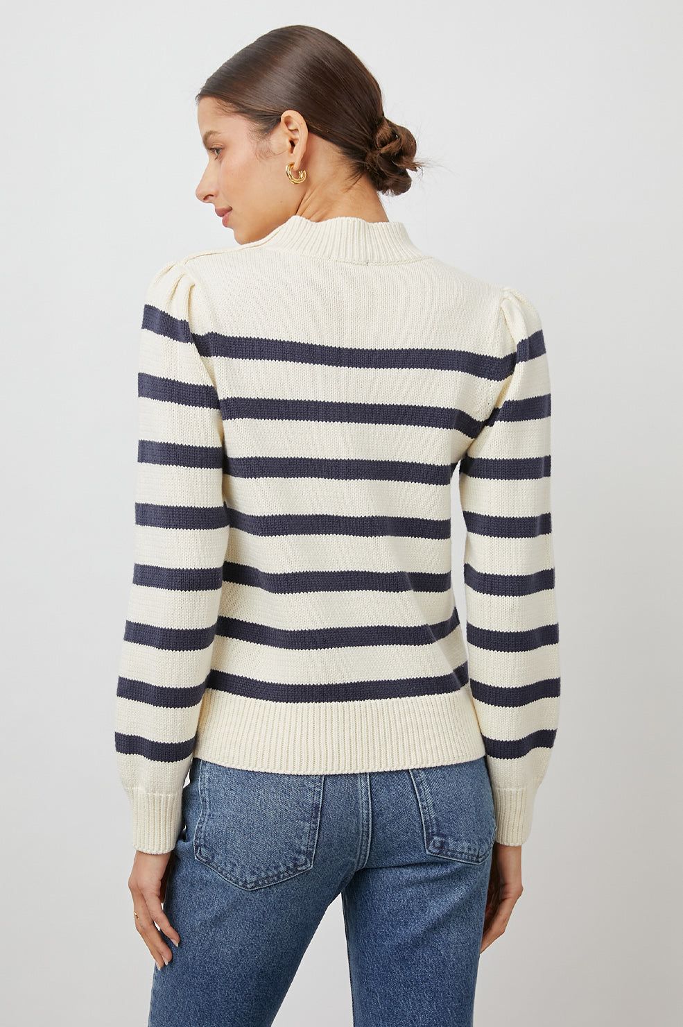 ALLIE SWEATER - IVORY NAVY STRIPE sold by Rails product image thumbnail 4