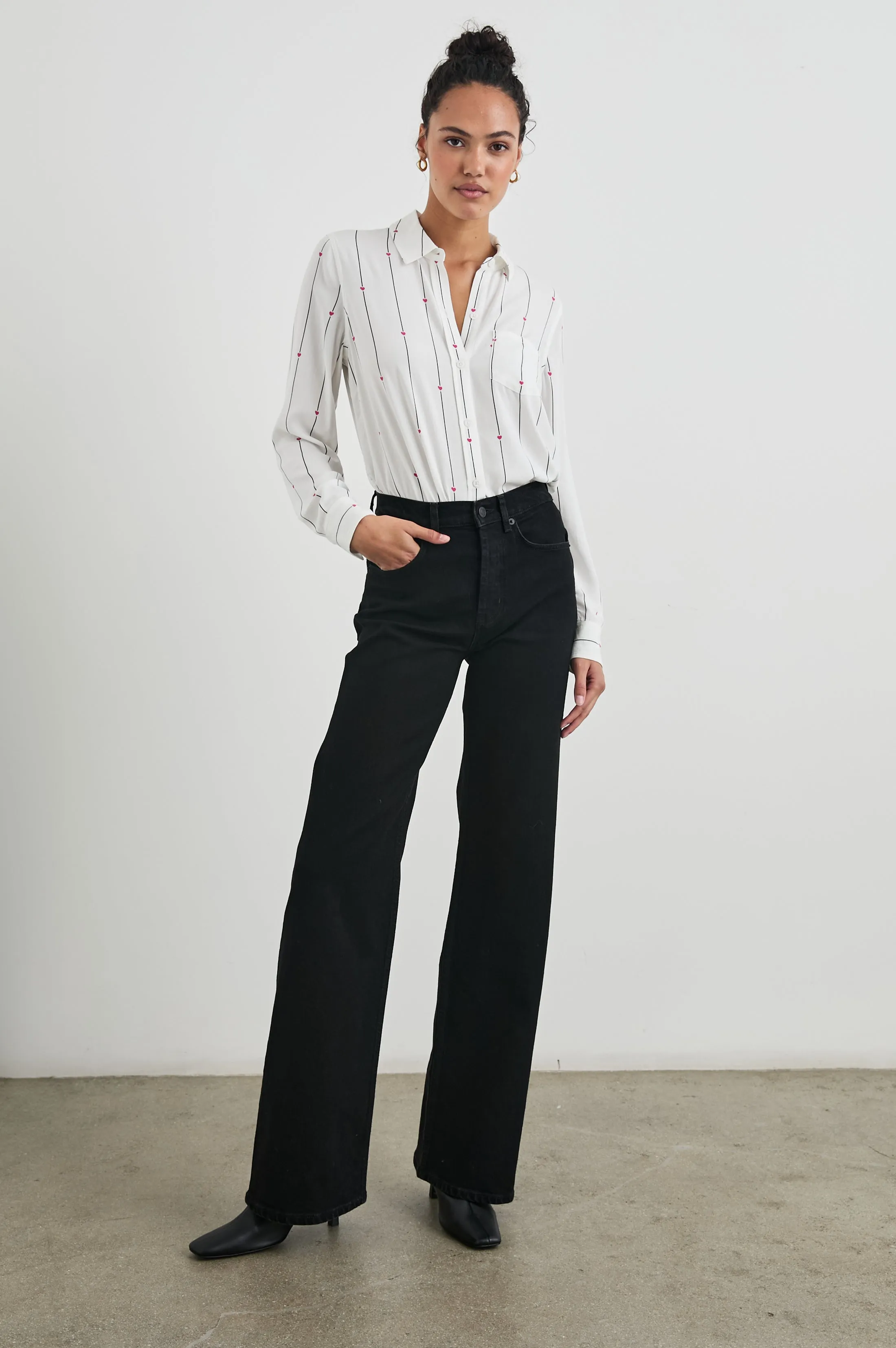 KATHRYN SHIRT - STRIPED HEARTS sold by Rails product image thumbnail 3