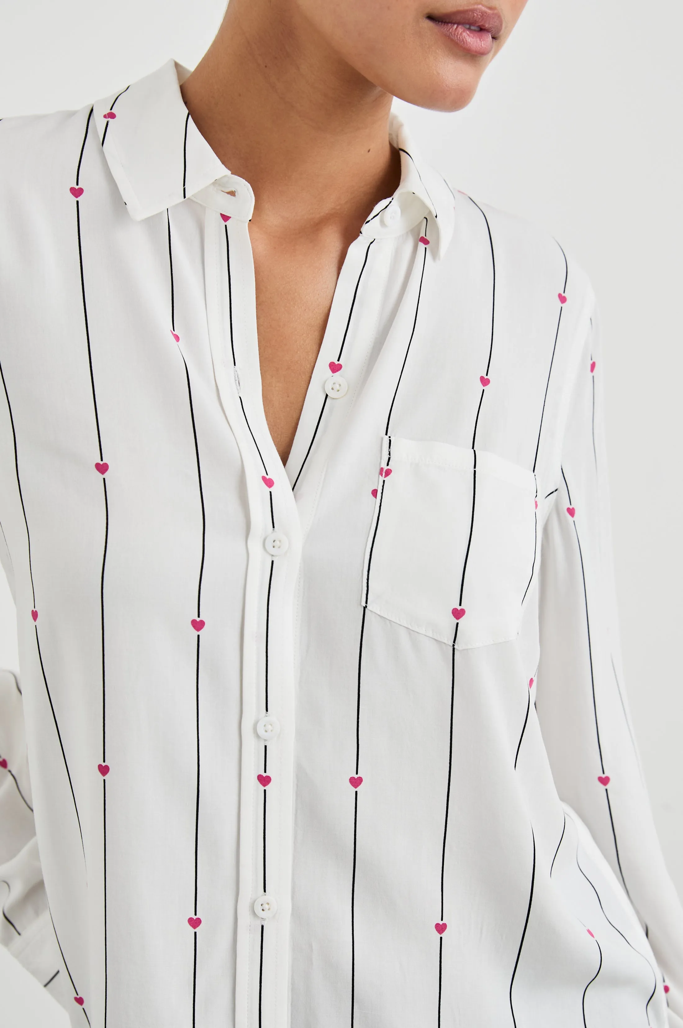 KATHRYN SHIRT - STRIPED HEARTS sold by Rails product image thumbnail 2