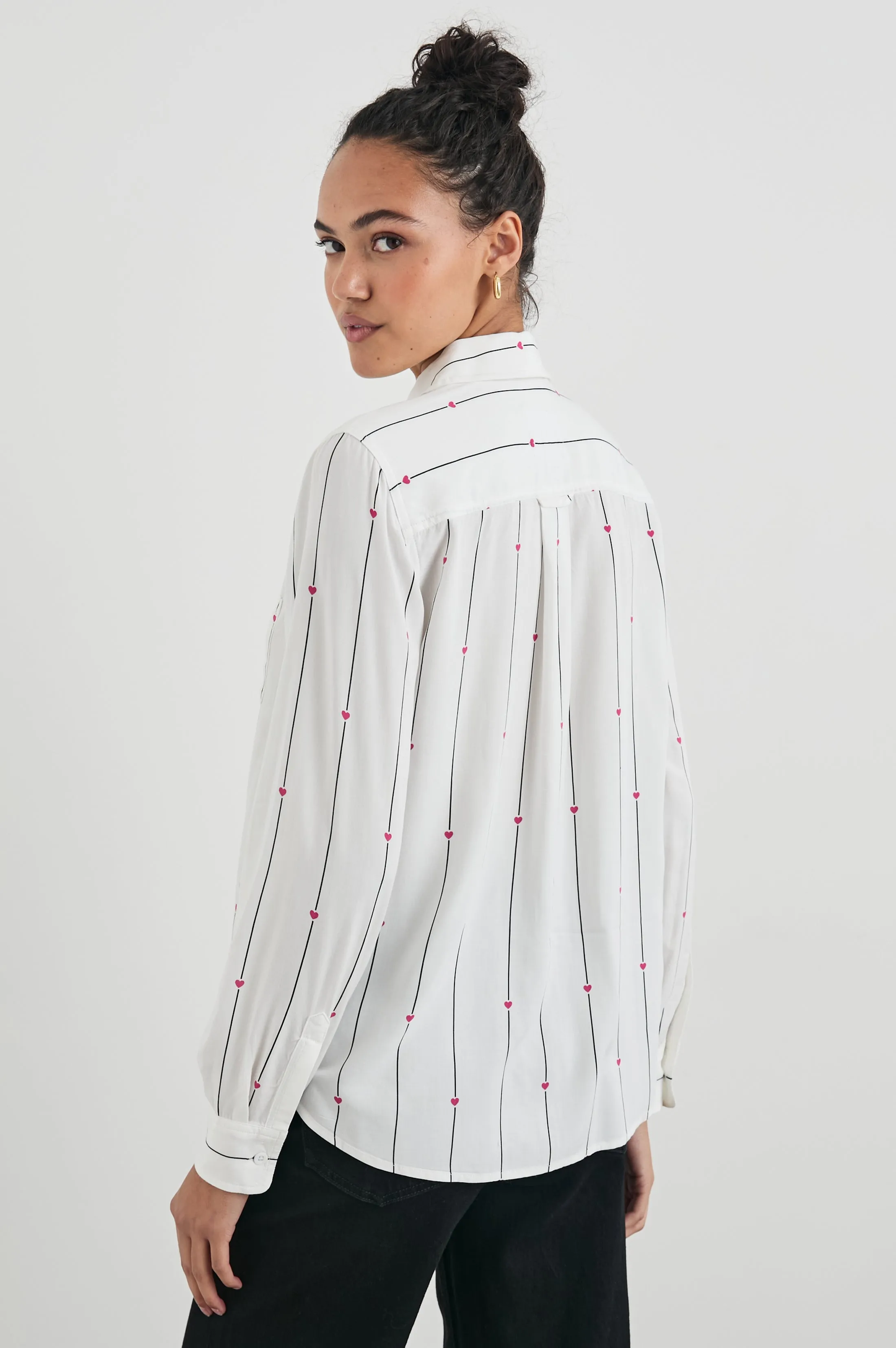 KATHRYN SHIRT - STRIPED HEARTS sold by Rails product image thumbnail 5