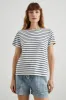 THE CLASSIC CREW T-SHIRT - IVORY NAVY STRIPE sold by Rails