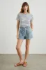 THE CLASSIC CREW T-SHIRT - IVORY NAVY STRIPE sold by Rails