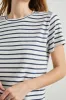THE CLASSIC CREW T-SHIRT - IVORY NAVY STRIPE sold by Rails