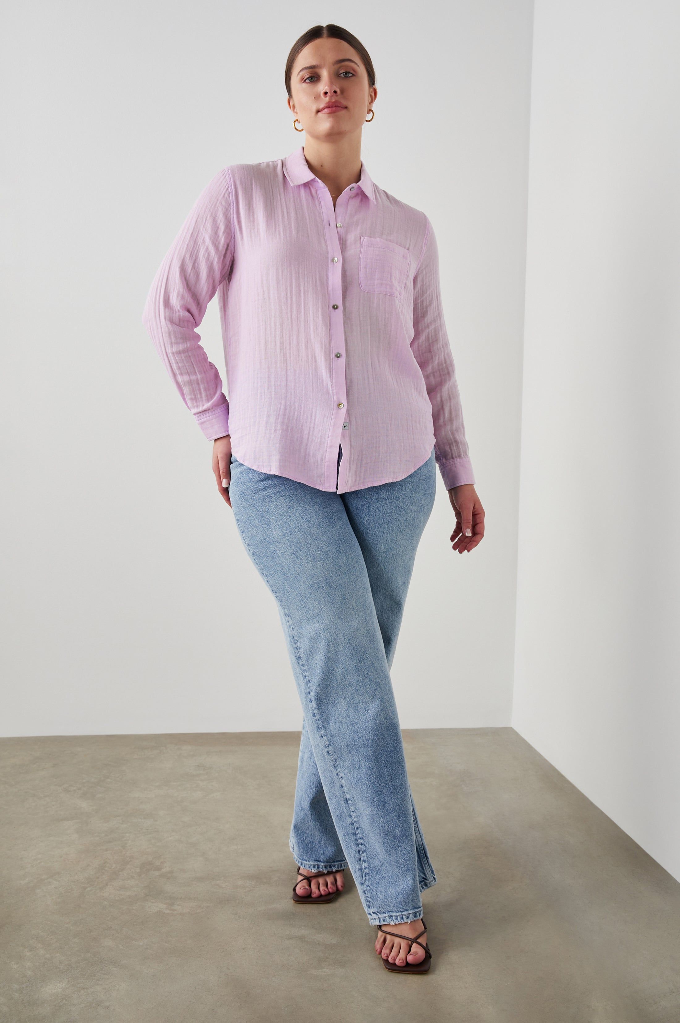 ELLIS SHIRT - ORCHID sold by Rails product image thumbnail 6