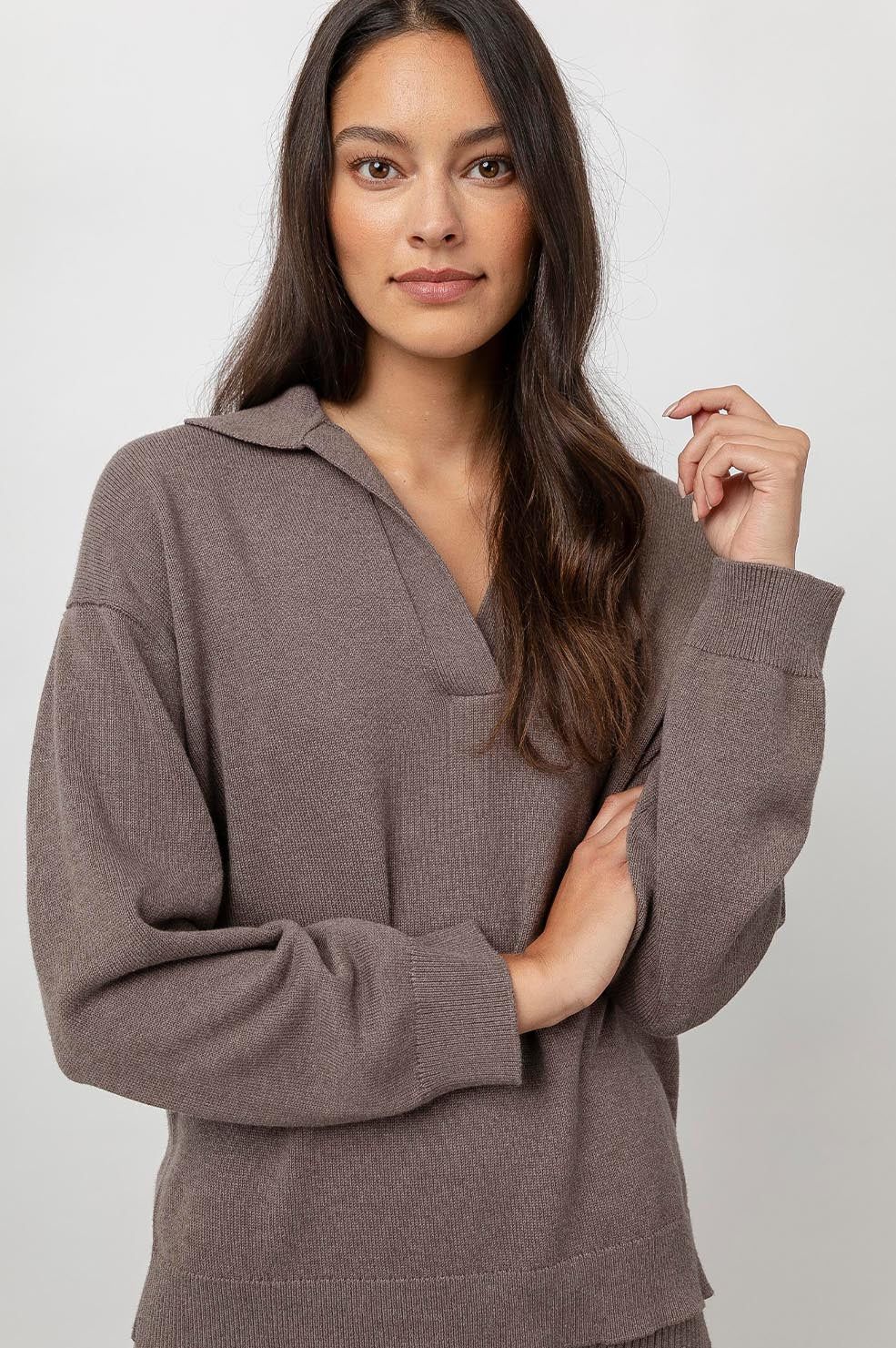 SUTTON SWEATER - LATTE sold by Rails