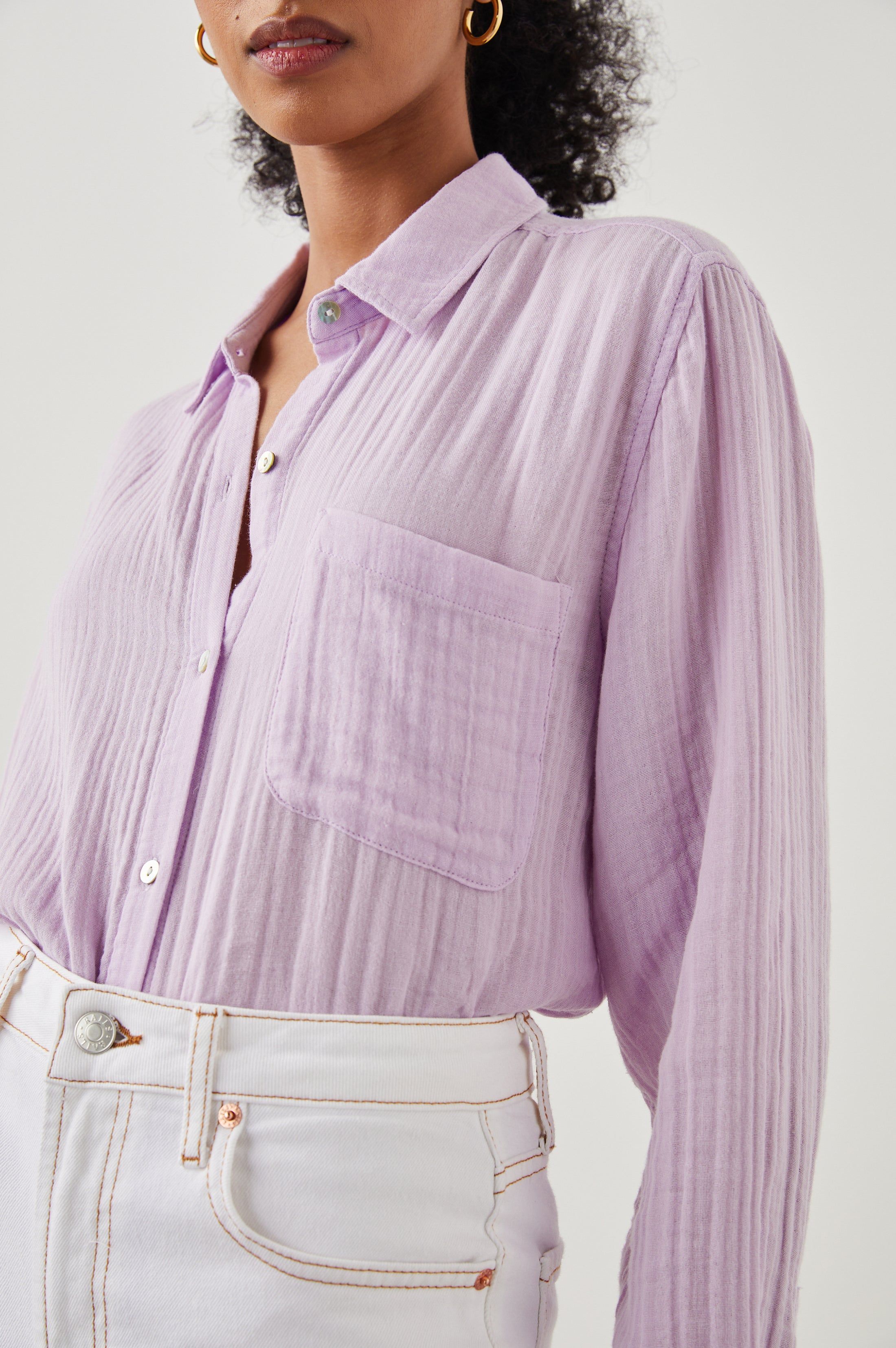 ELLIS SHIRT - ORCHID sold by Rails product image thumbnail 5