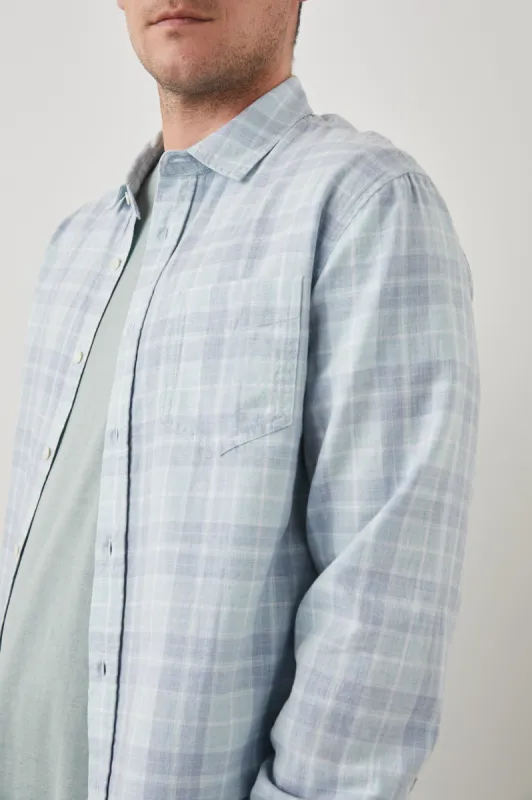 WYATT SHIRT - BITTER MELON CLOUD MELANGE sold by Rails