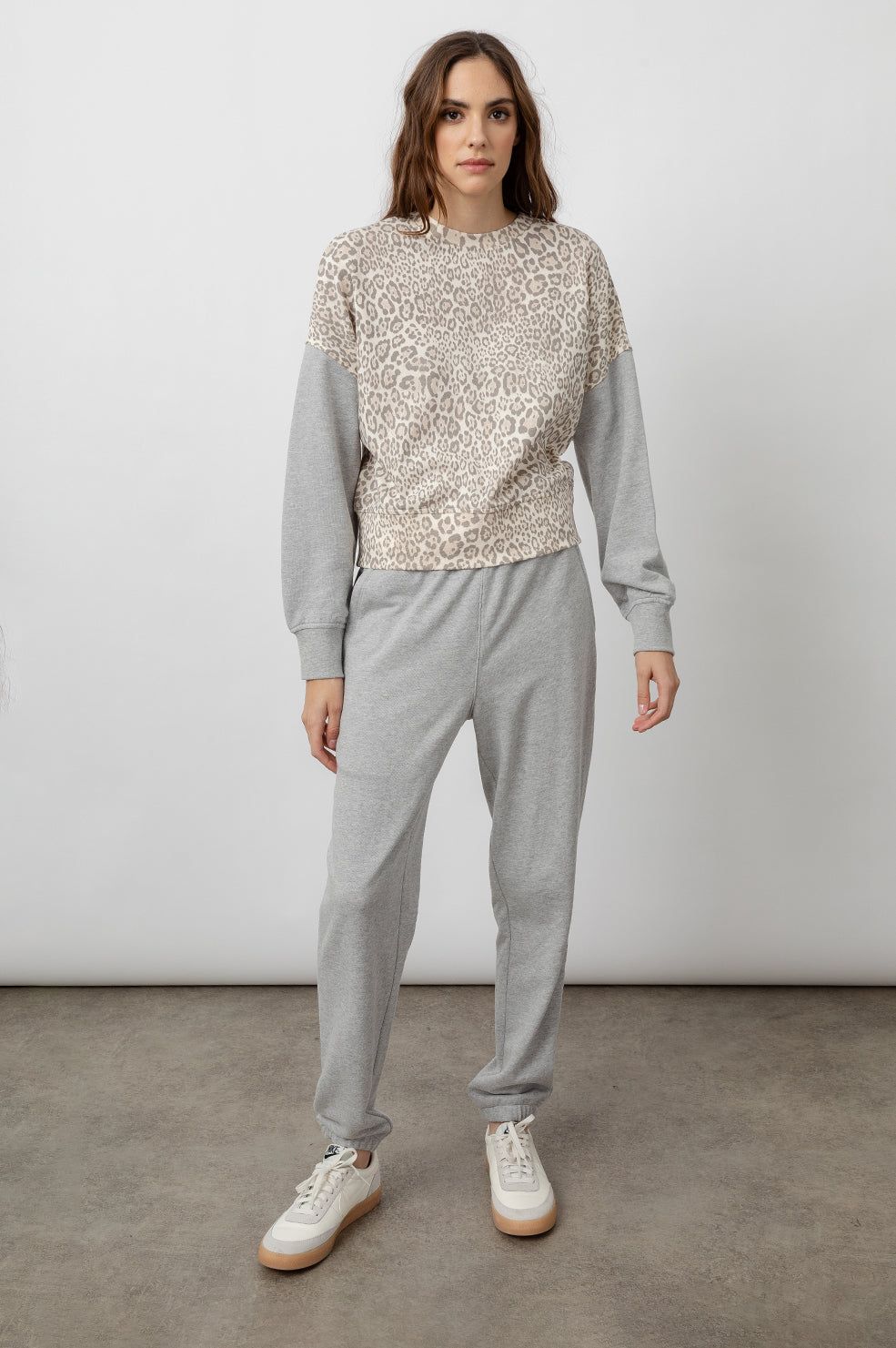 ALICE SWEATSHIRT - MIXED GREY CHEETAH sold by Rails product image thumbnail 5