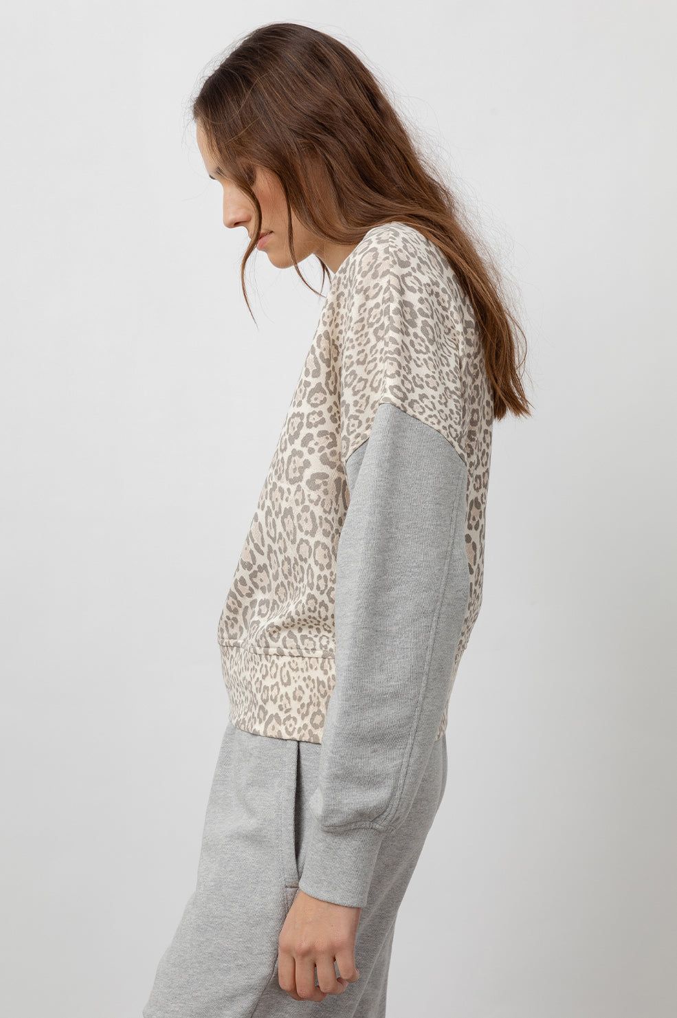 ALICE SWEATSHIRT - MIXED GREY CHEETAH sold by Rails product image thumbnail 3