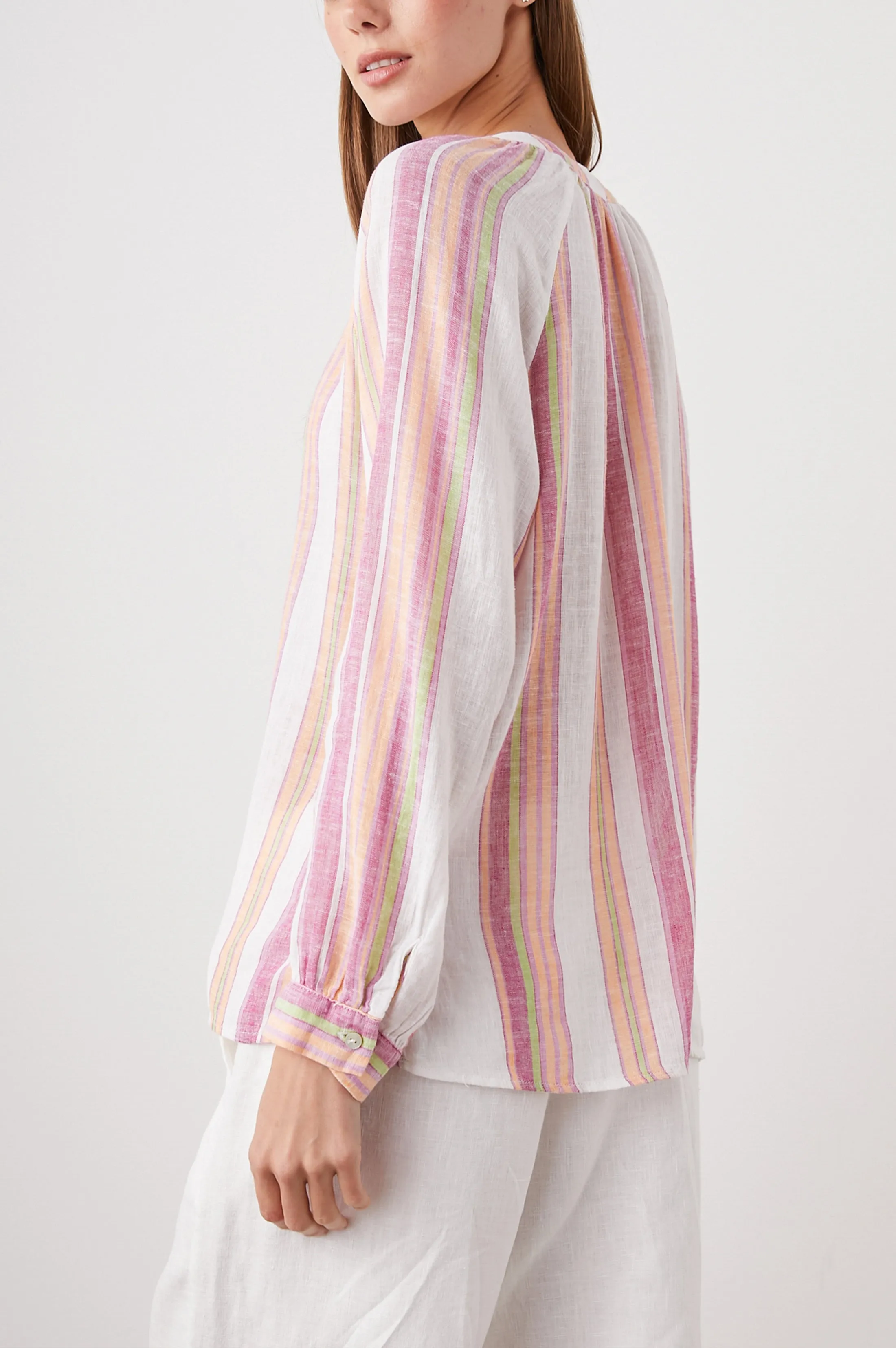BRIELLE TOP - HIBISCUS STRIPE sold by Rails product image thumbnail 4
