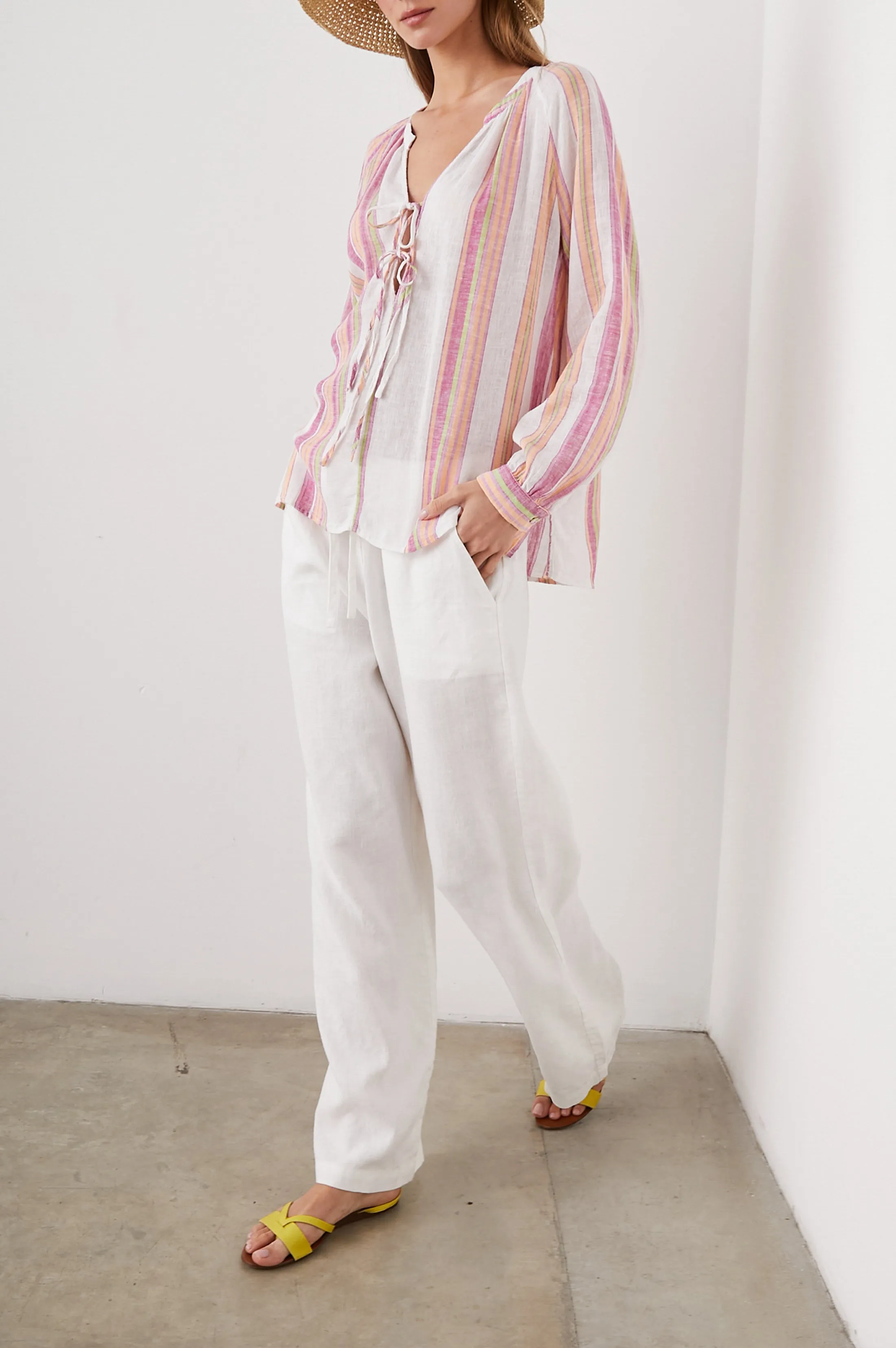 BRIELLE TOP - HIBISCUS STRIPE sold by Rails product image thumbnail 3