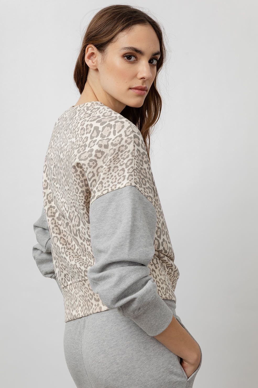 ALICE SWEATSHIRT - MIXED GREY CHEETAH sold by Rails product image thumbnail 4