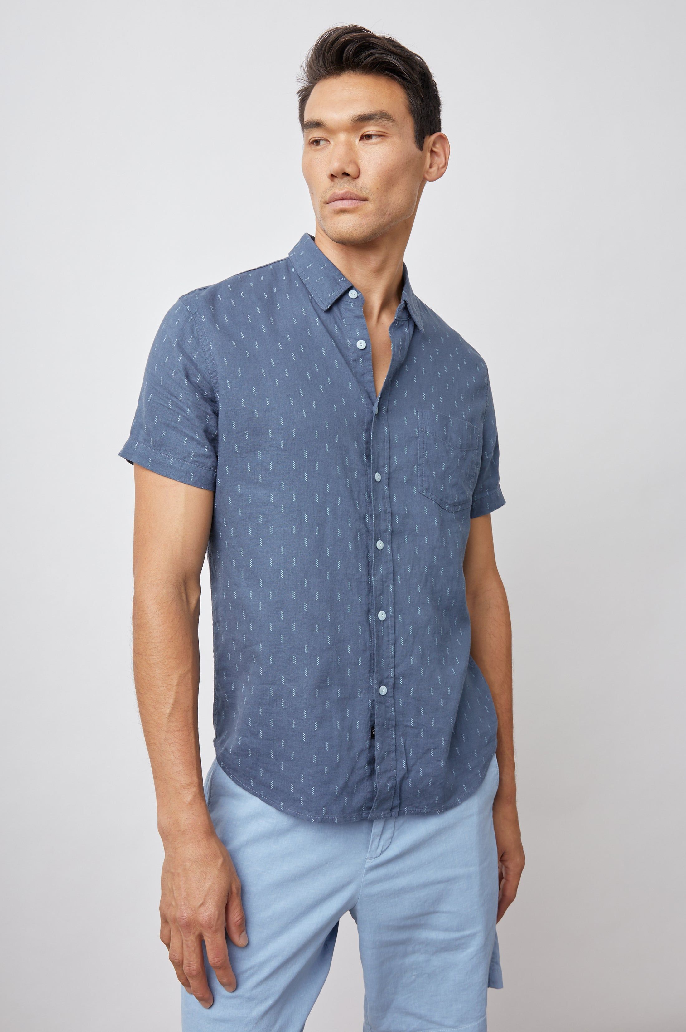 CARSON SHIRT - LOUIS LEAF NAVY GREEN sold by Rails product image thumbnail 4