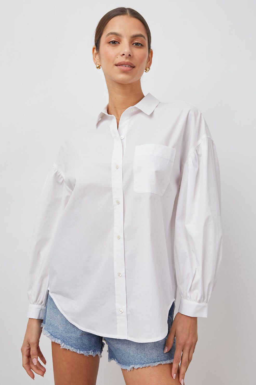 JANAE SHIRT - WHITE sold by Rails product image thumbnail 4