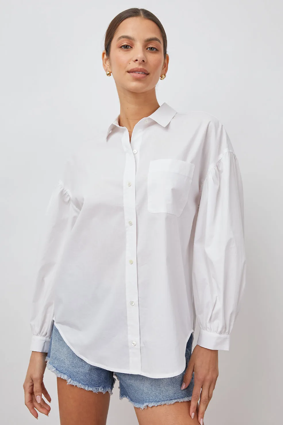 JANAE SHIRT - WHITE sold by Rails product image thumbnail 4