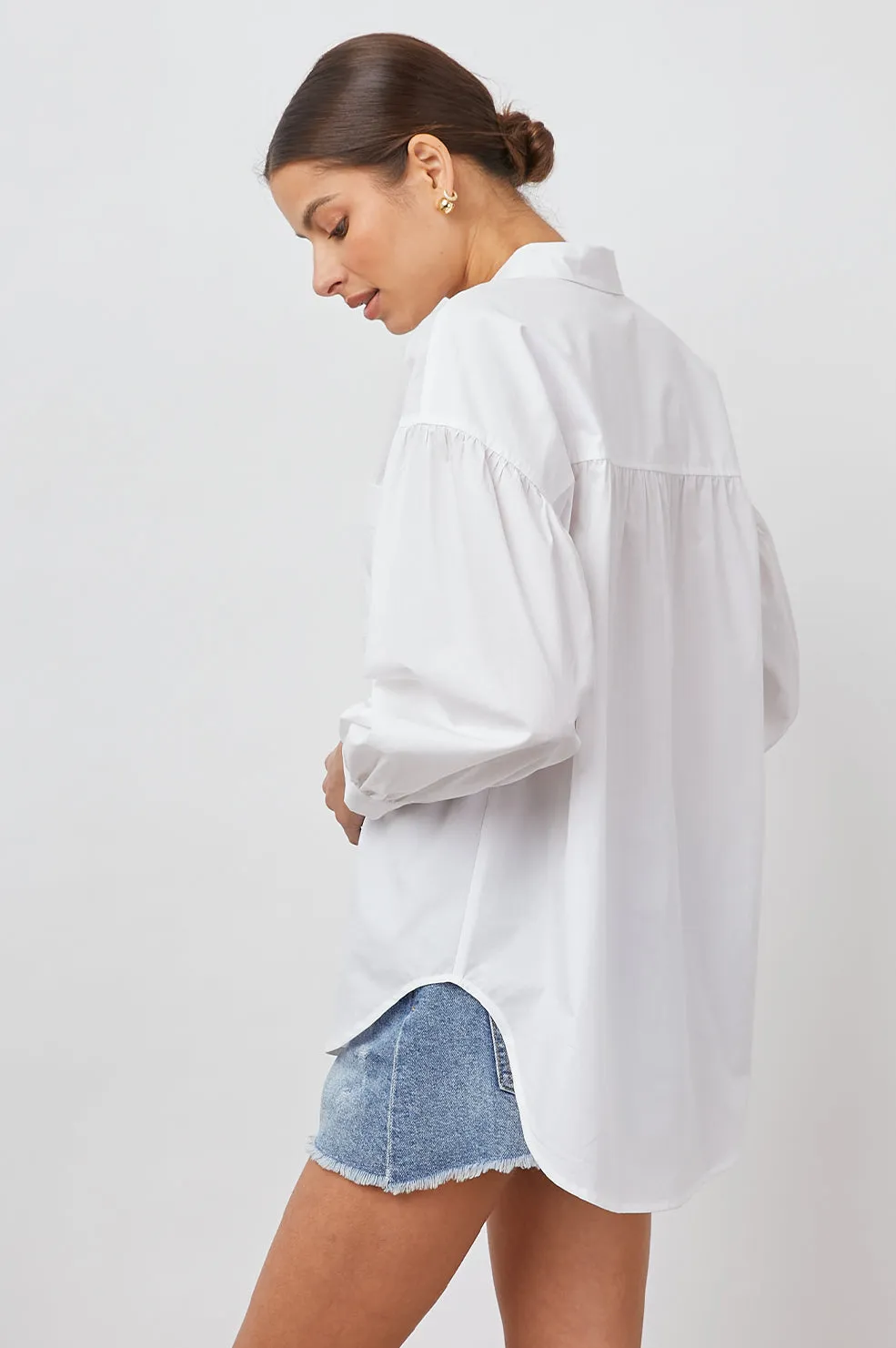 JANAE SHIRT - WHITE sold by Rails product image thumbnail 5