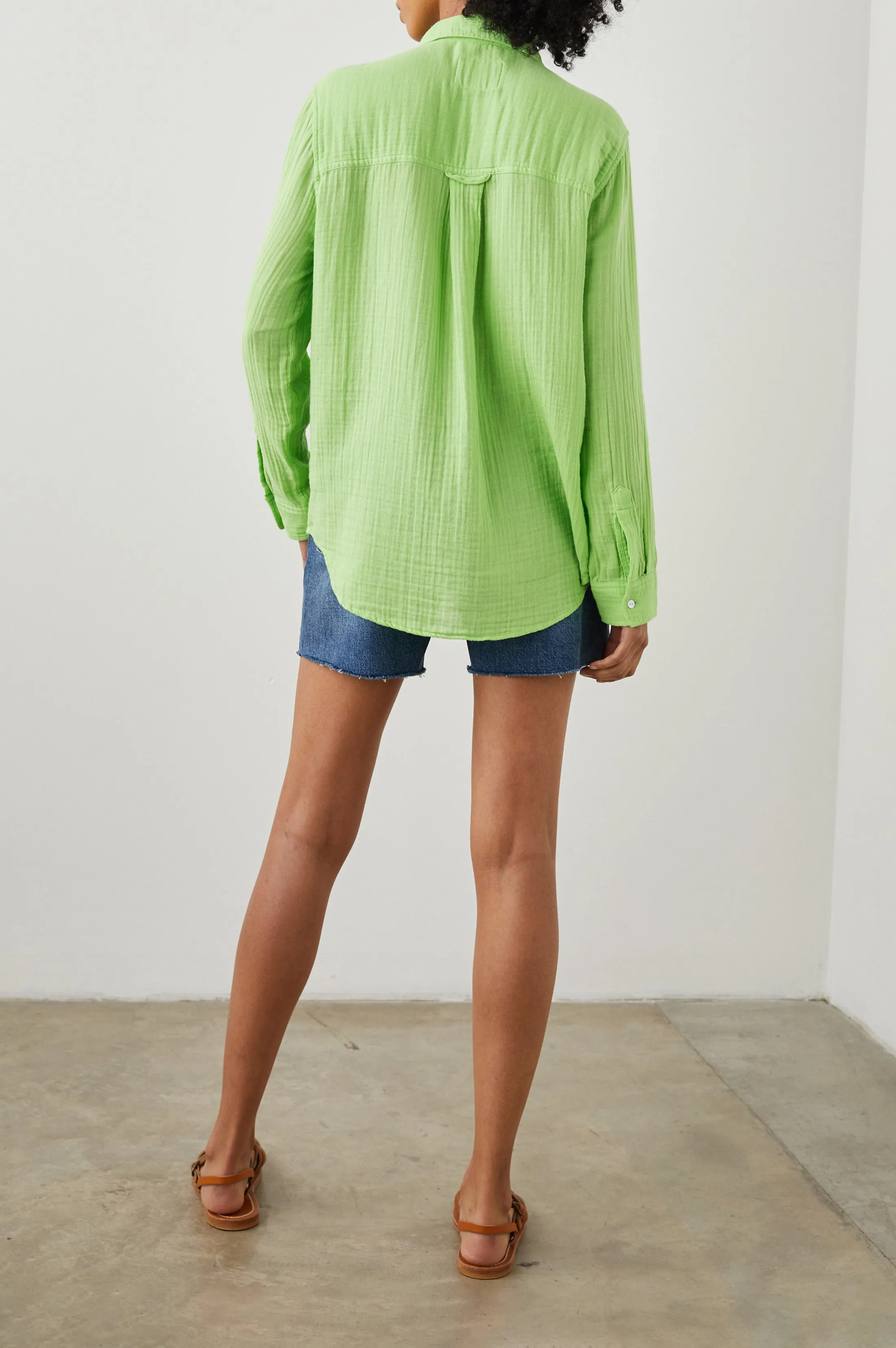 ELLIS SHIRT - JADE LIME sold by Rails product image thumbnail 5