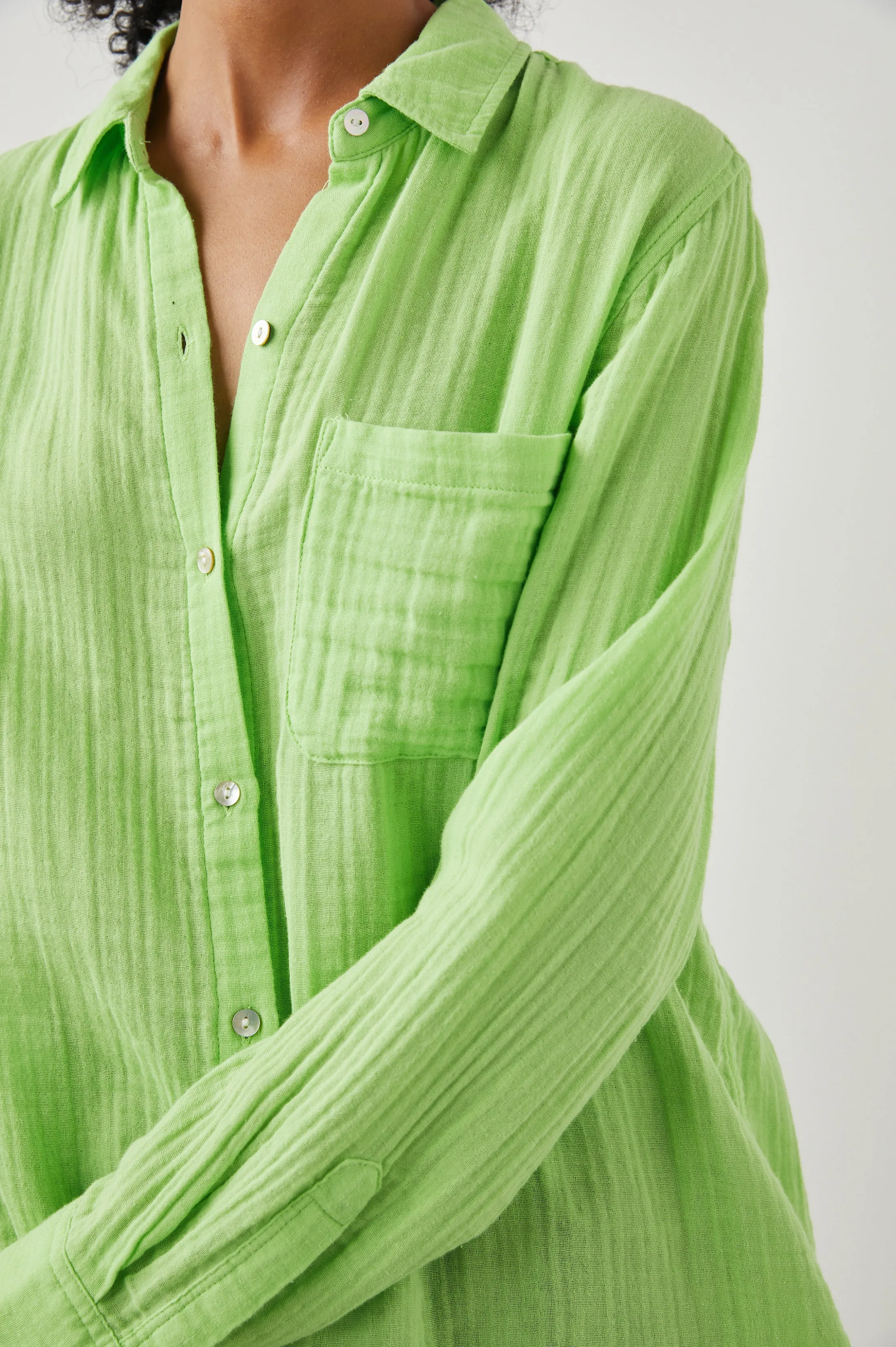 ELLIS SHIRT - JADE LIME sold by Rails product image thumbnail 2