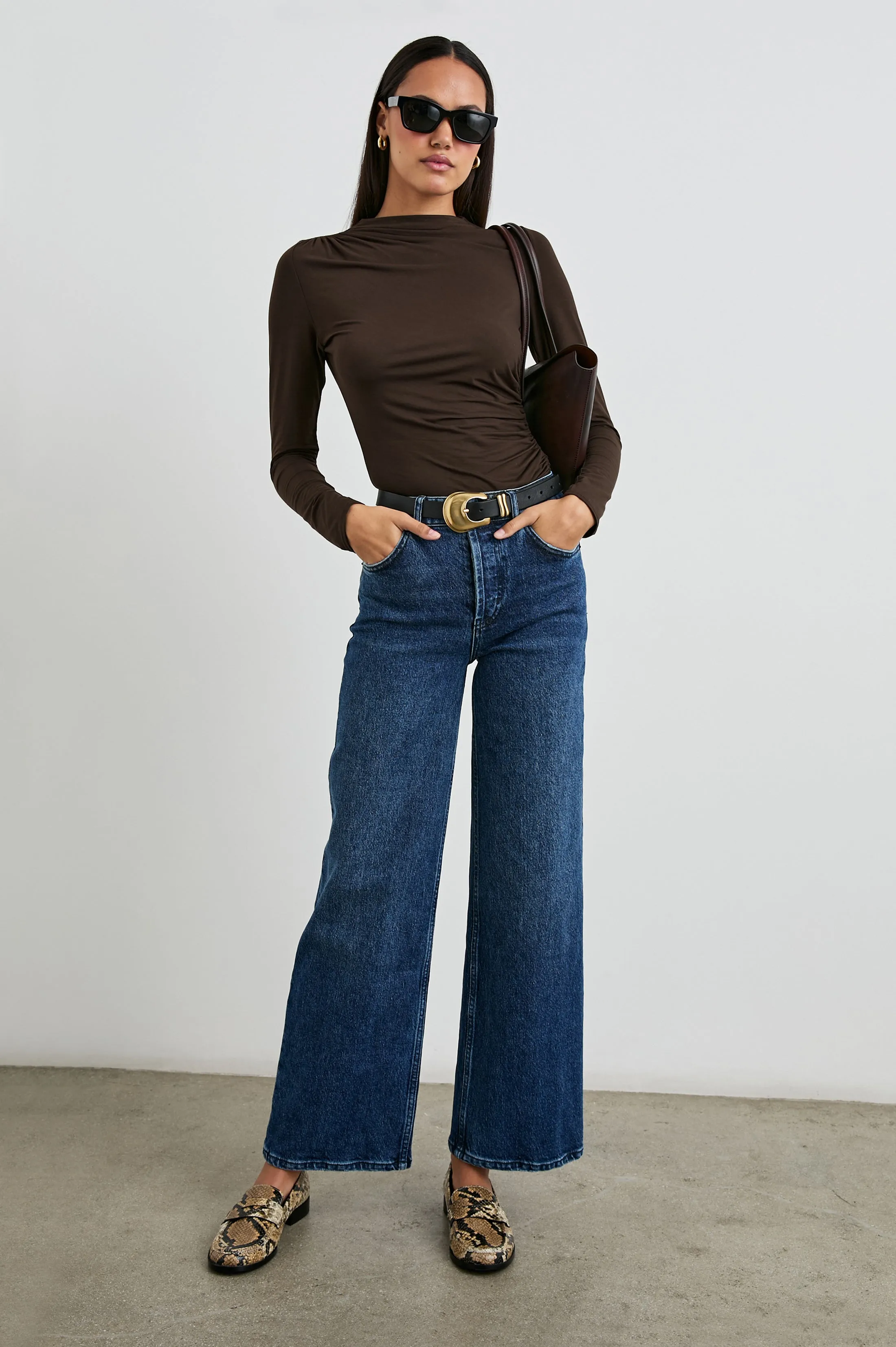 JOELLE TOP - ESPRESSO sold by Rails product image thumbnail 4