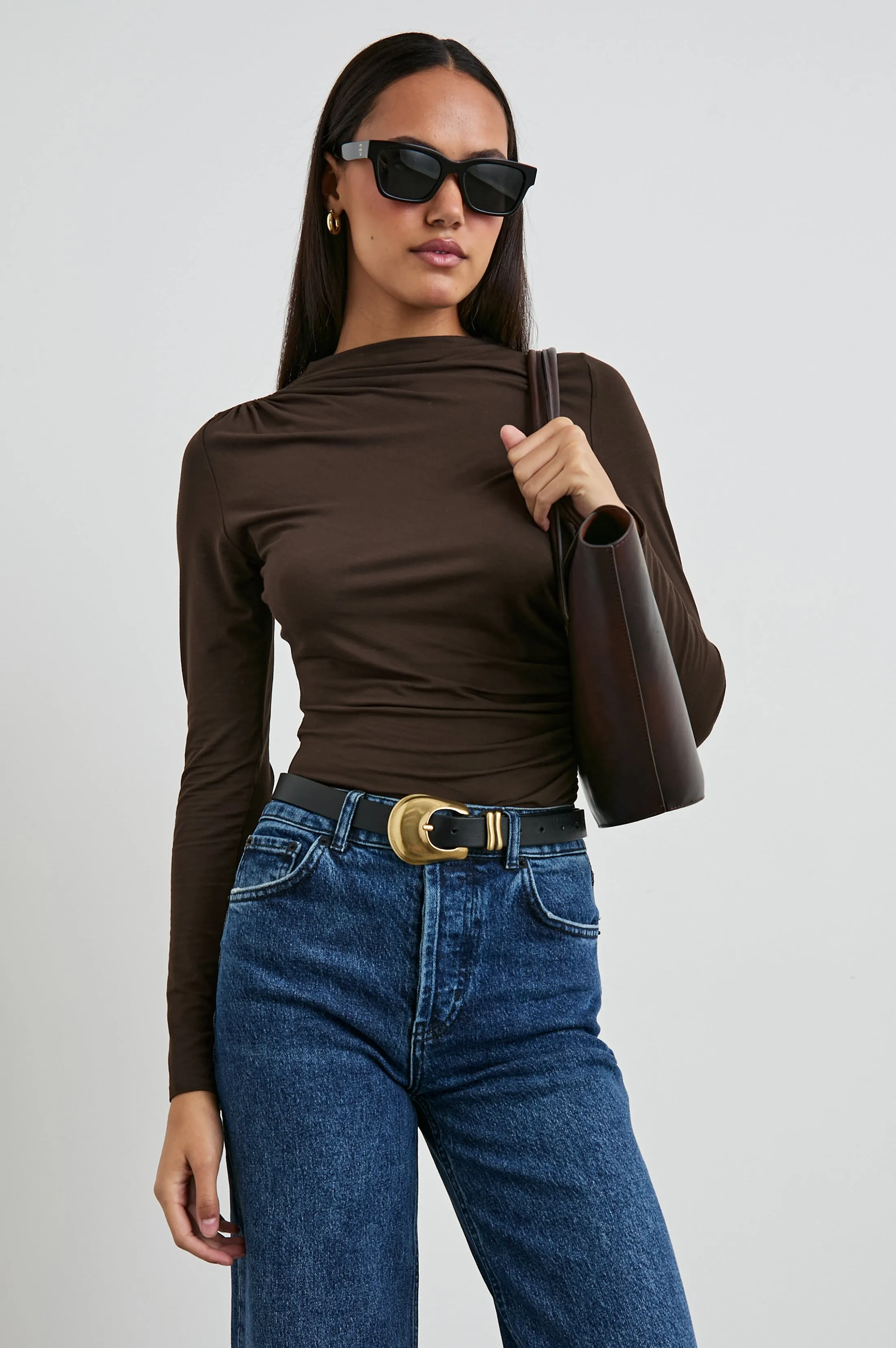 JOELLE TOP - ESPRESSO sold by Rails