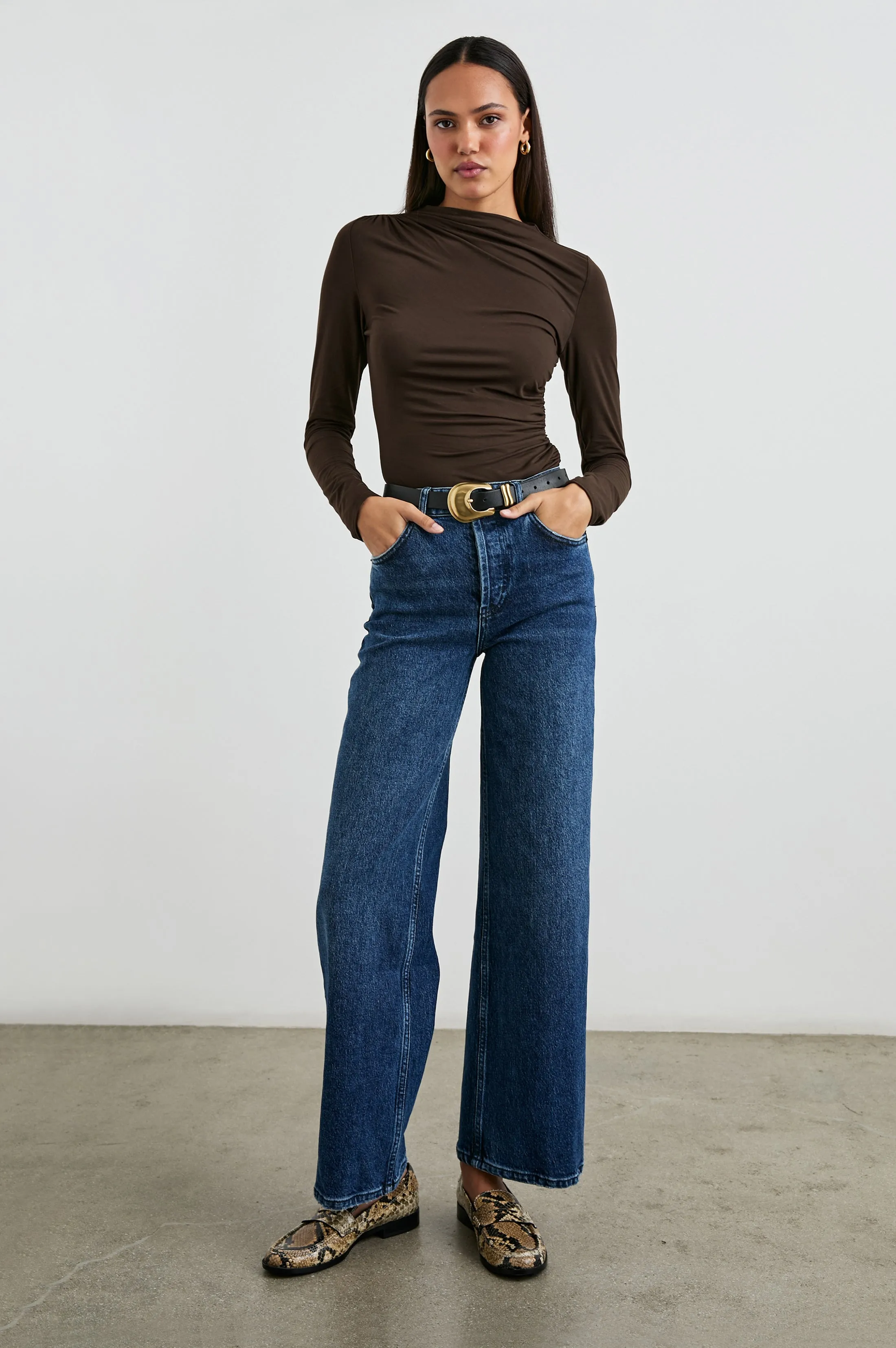 JOELLE TOP - ESPRESSO sold by Rails product image thumbnail 3