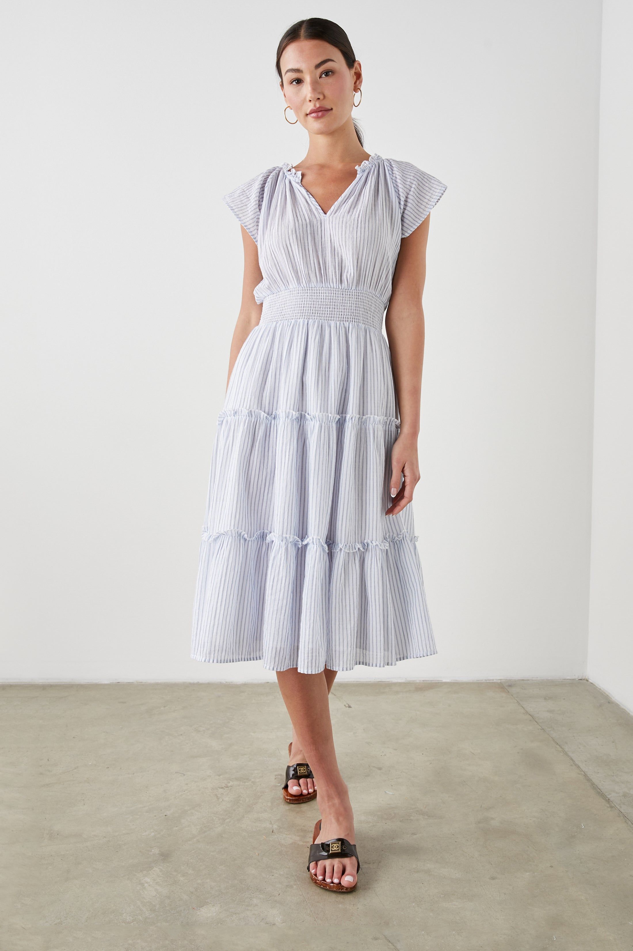 AMELLIA DRESS - CINO STRIPE sold by Rails