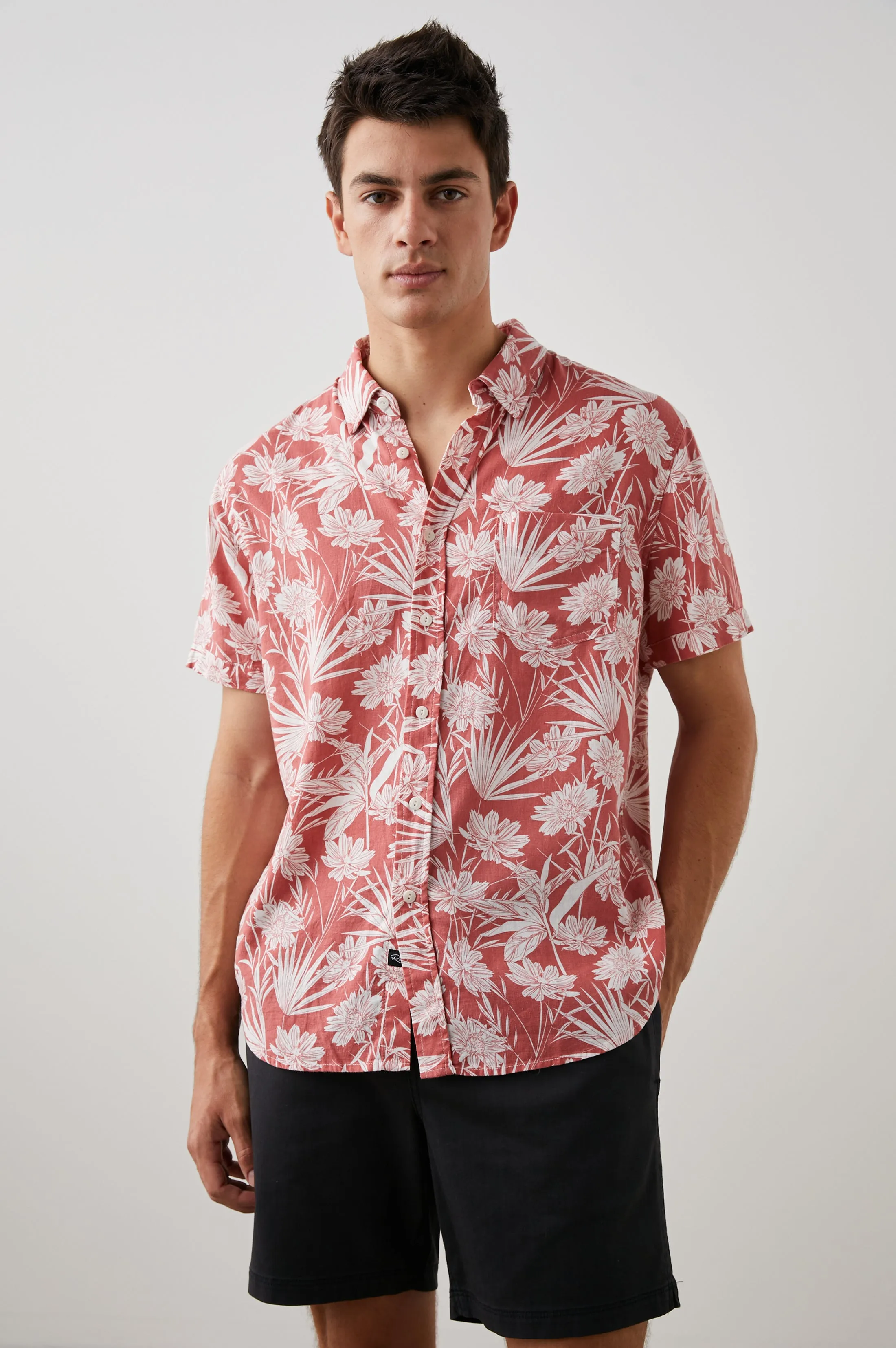 CARSON SHIRT - JUNGLE FOLIAGE RED sold by Rails product image thumbnail 2