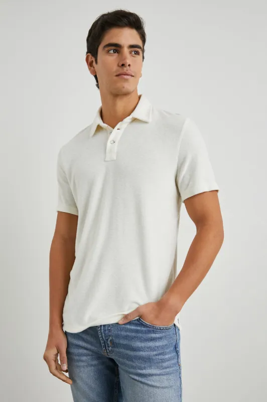 RHEN POLO SHIRT - PEARL sold by Rails