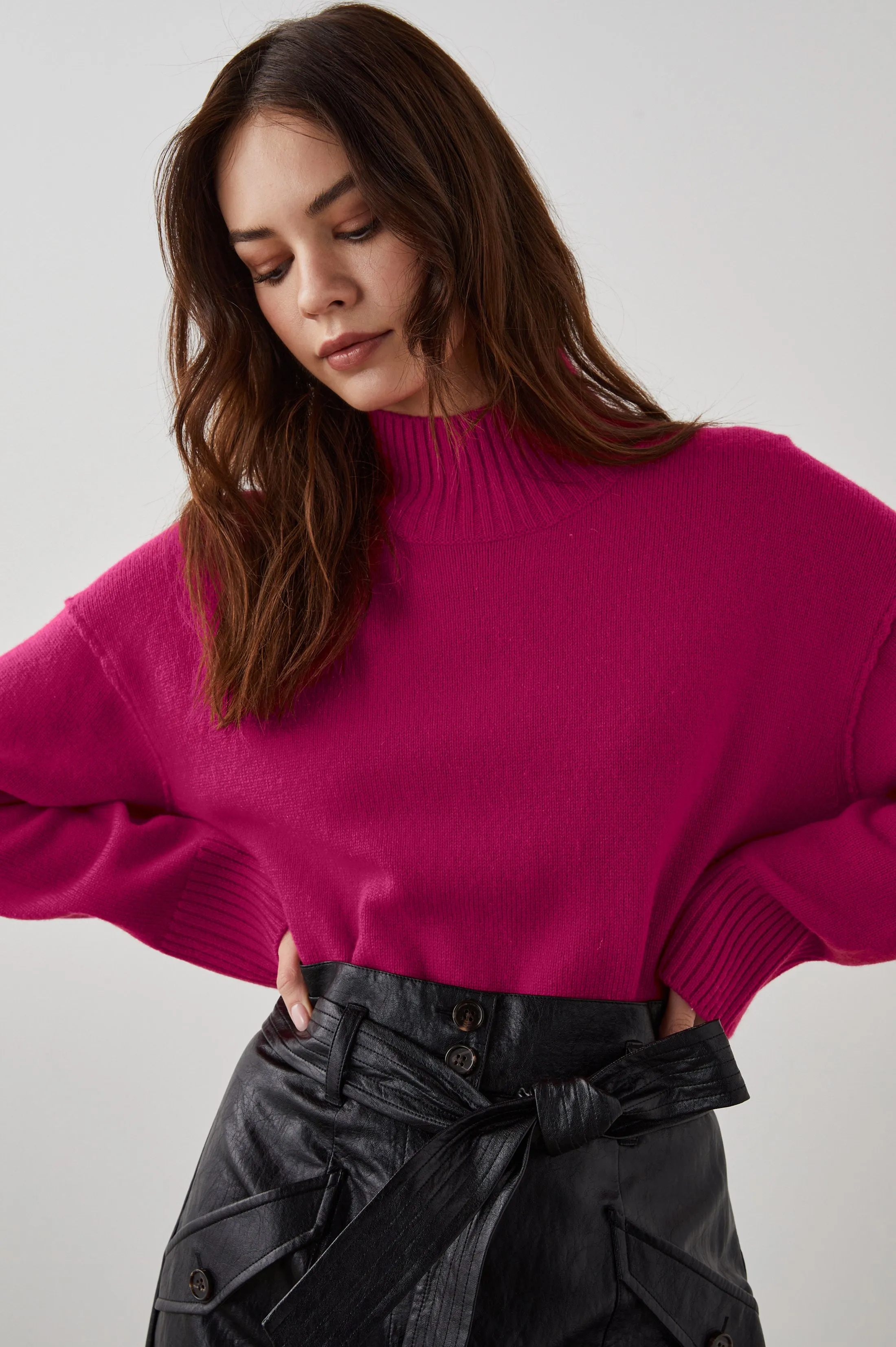 SASHA SWEATER - CERISE ROSE sold by Rails